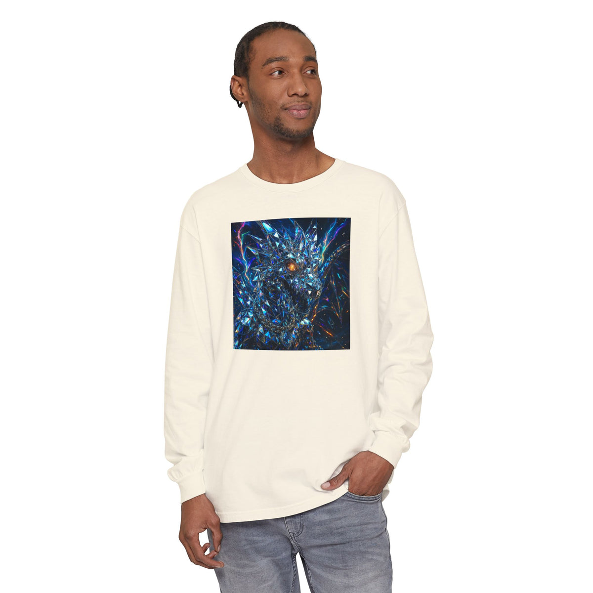 A Glass Dragon Garment-dyed Long Sleeve T-Shirt