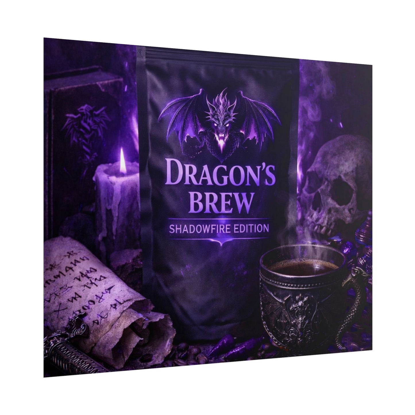 Rolled Poster — "Dragon’s Brew: Shadowfire Edition" Fantasy Poster