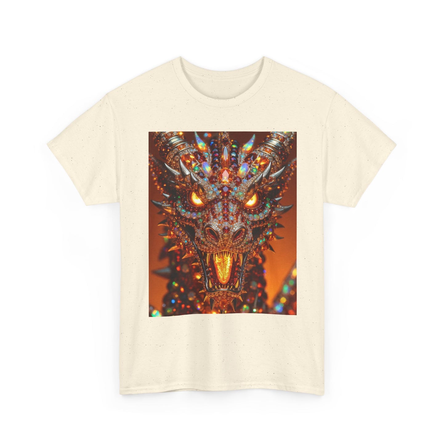 Dragon Face T-Shirt — Fiery Mythical Creature Graphic Tee