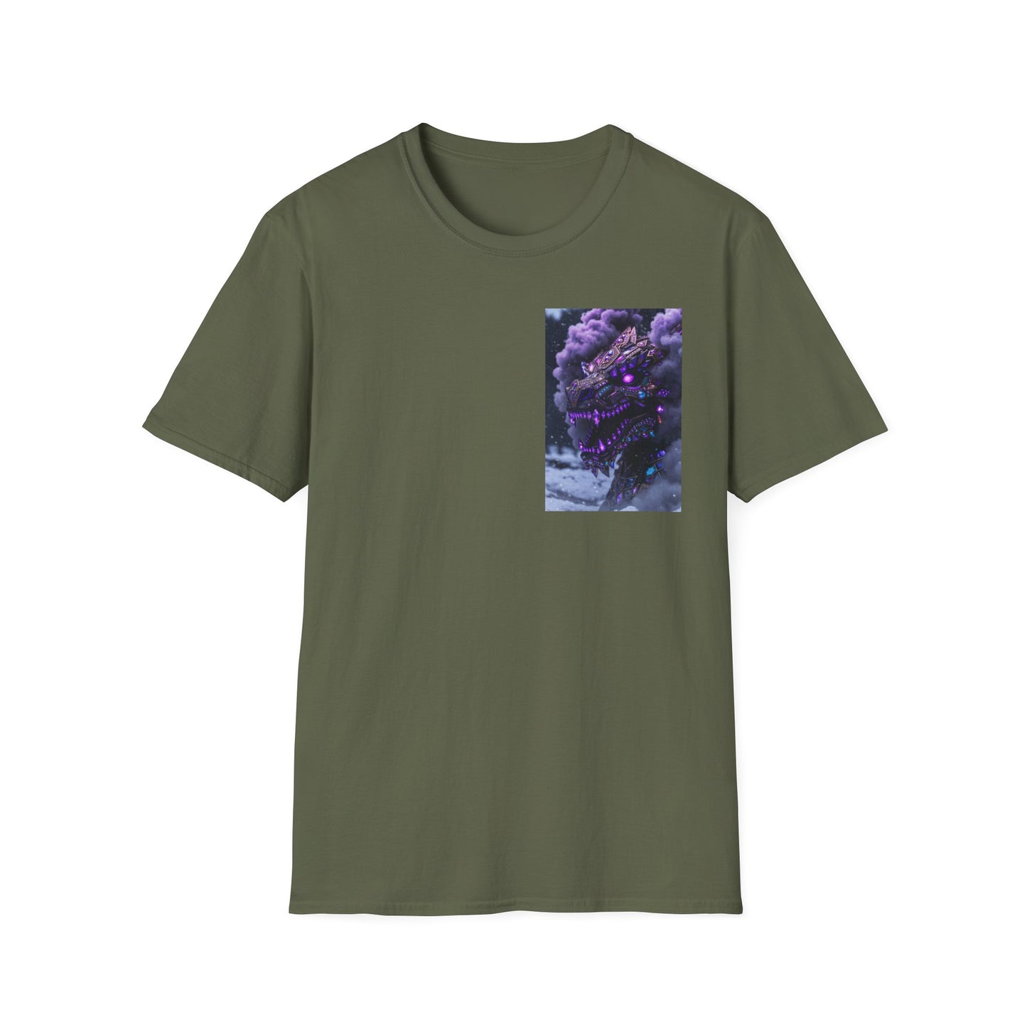 T-Shirt — Purple Nebula Tree Chest Pocket Graphic Tee