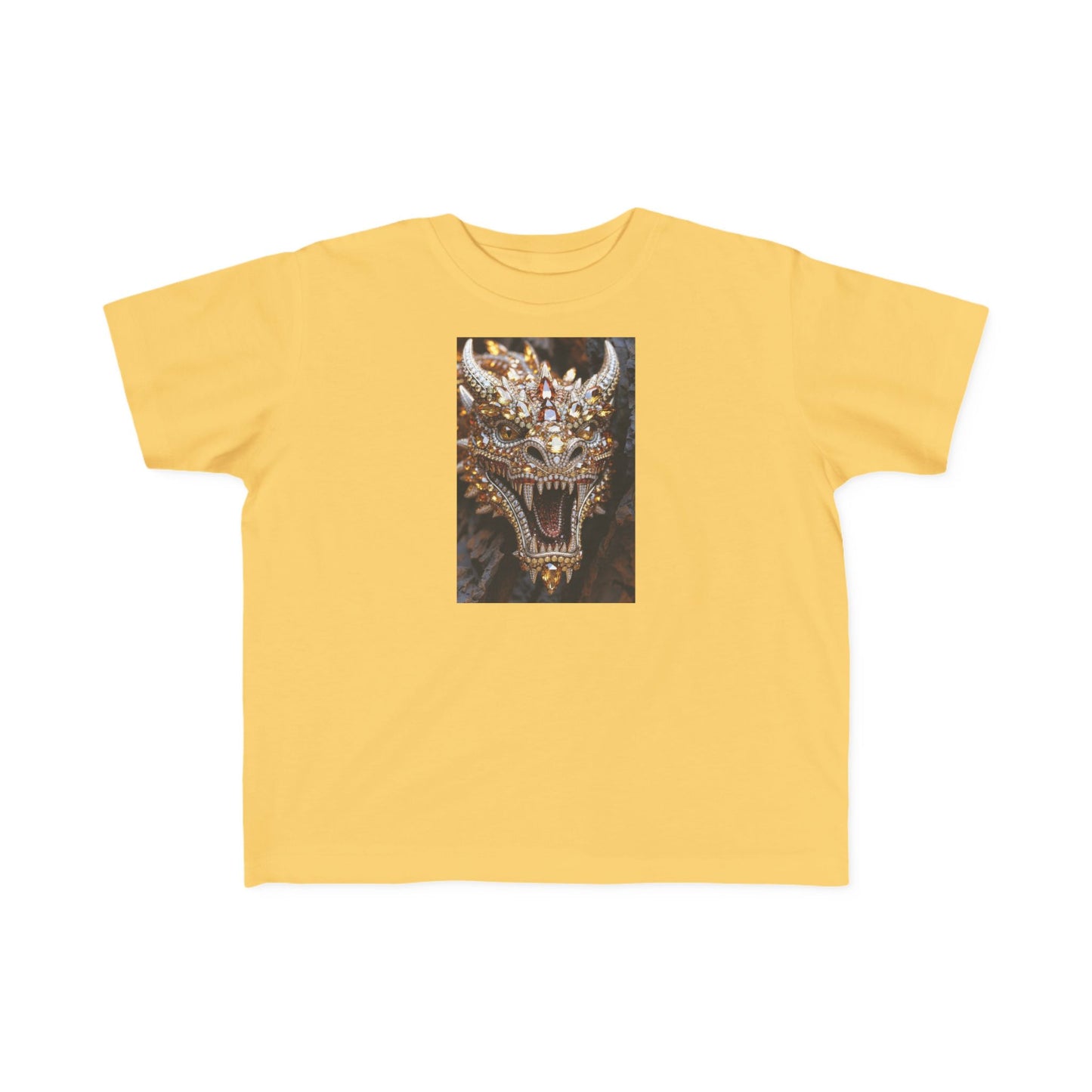 Toddler Tee — Fierce Gold Dragon Graphic Shirt