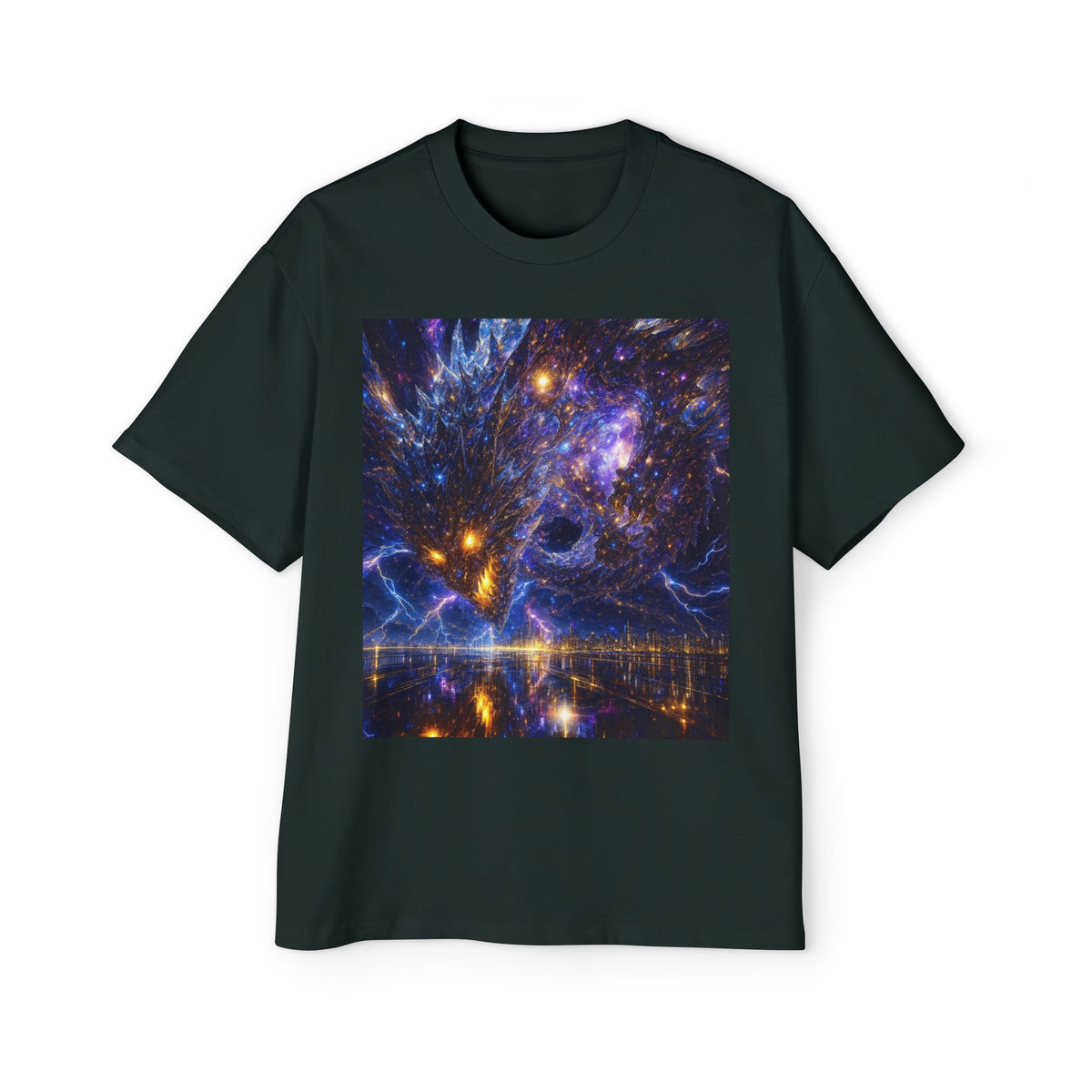 A Men's Oversized Cosmic Art Tee - Unique Space Graphic T-Shirt for Casual Wear, Sci-Fi Lovers, Gift for Birthdays, Festivals, Art Enthusiasts
