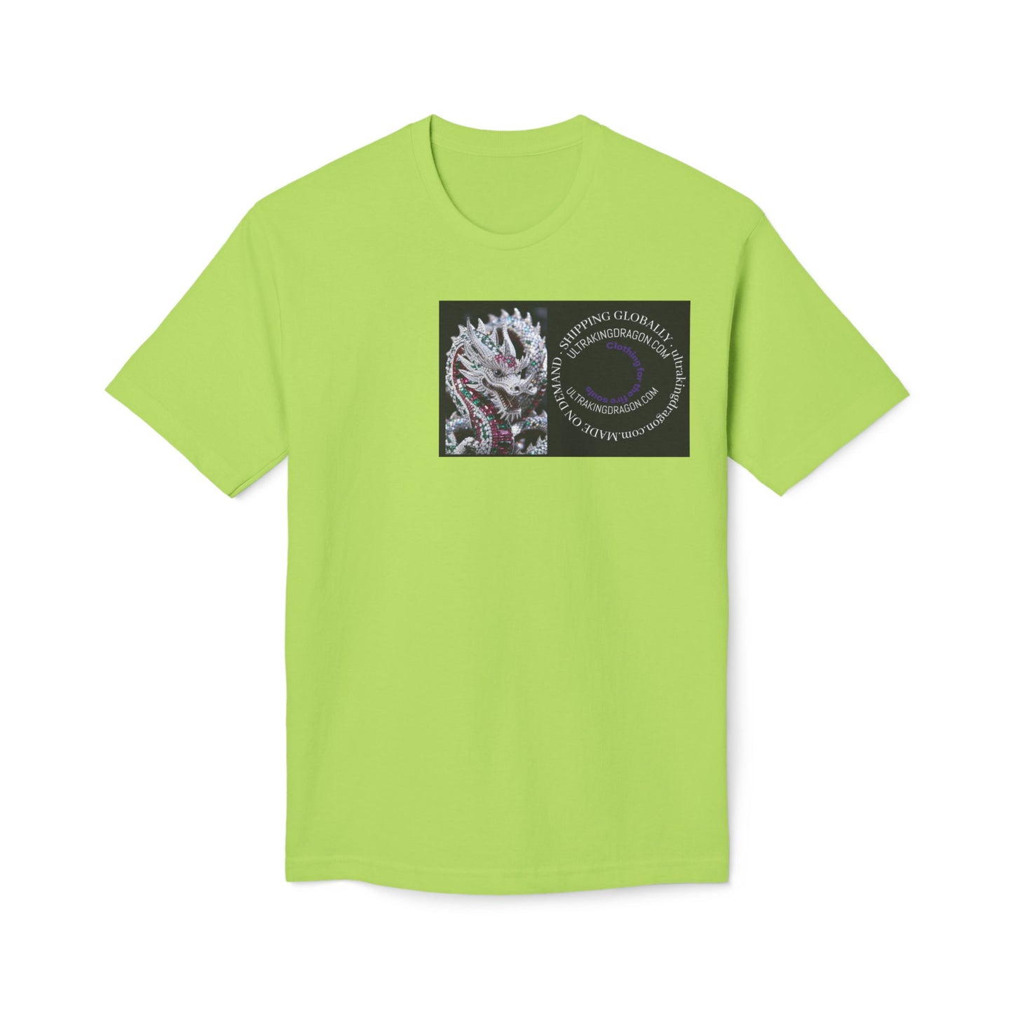 Dragon Heart T-Shirt — Floral Dragon Illustration with Circular Text