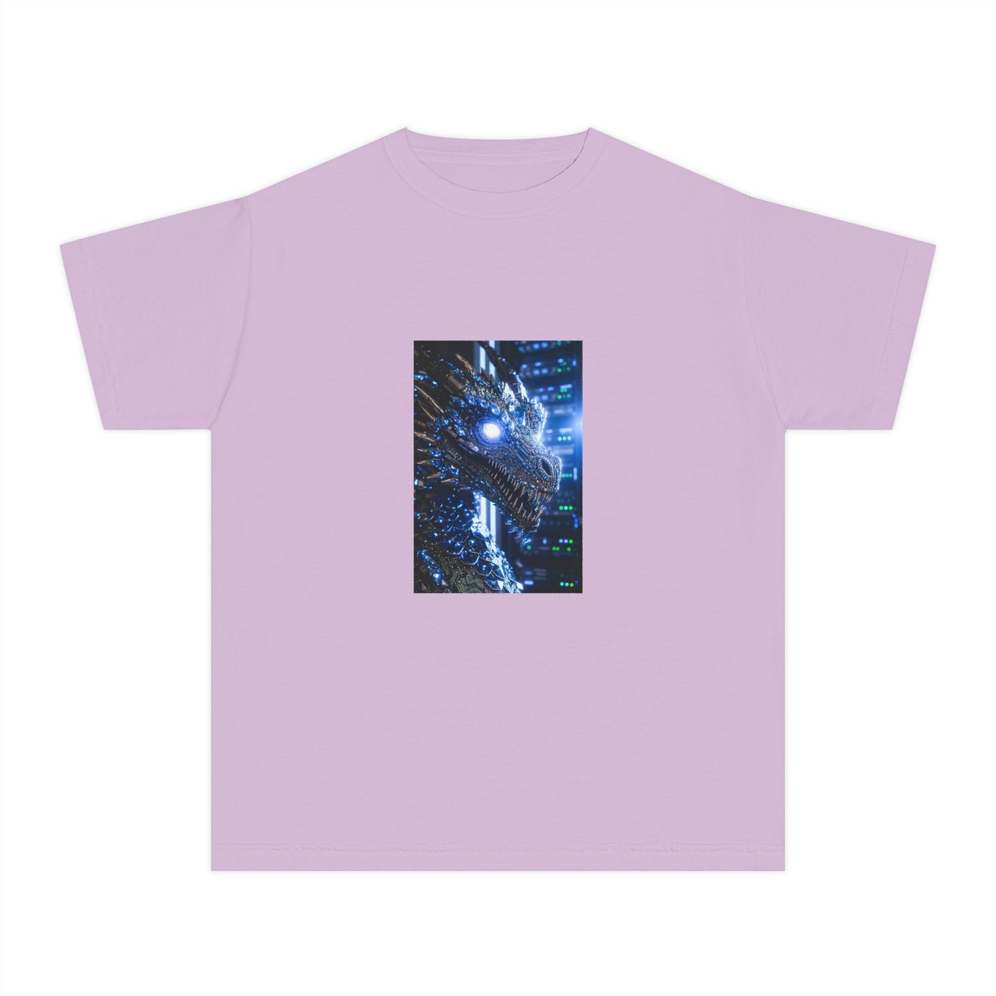 Youth Tee — Neon Dragon Galaxy Graphic
