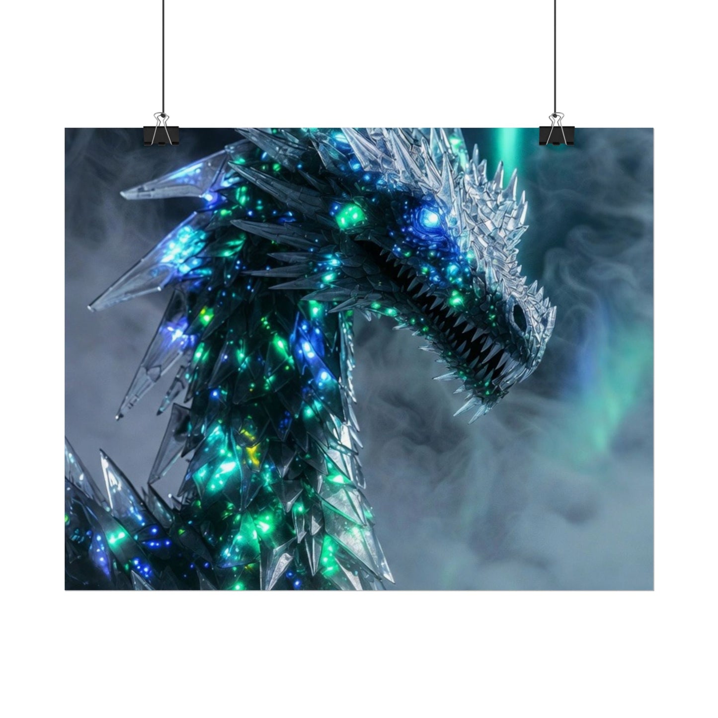 Crystal Dragon Poster – Fantasy Wall Art Rolled Print