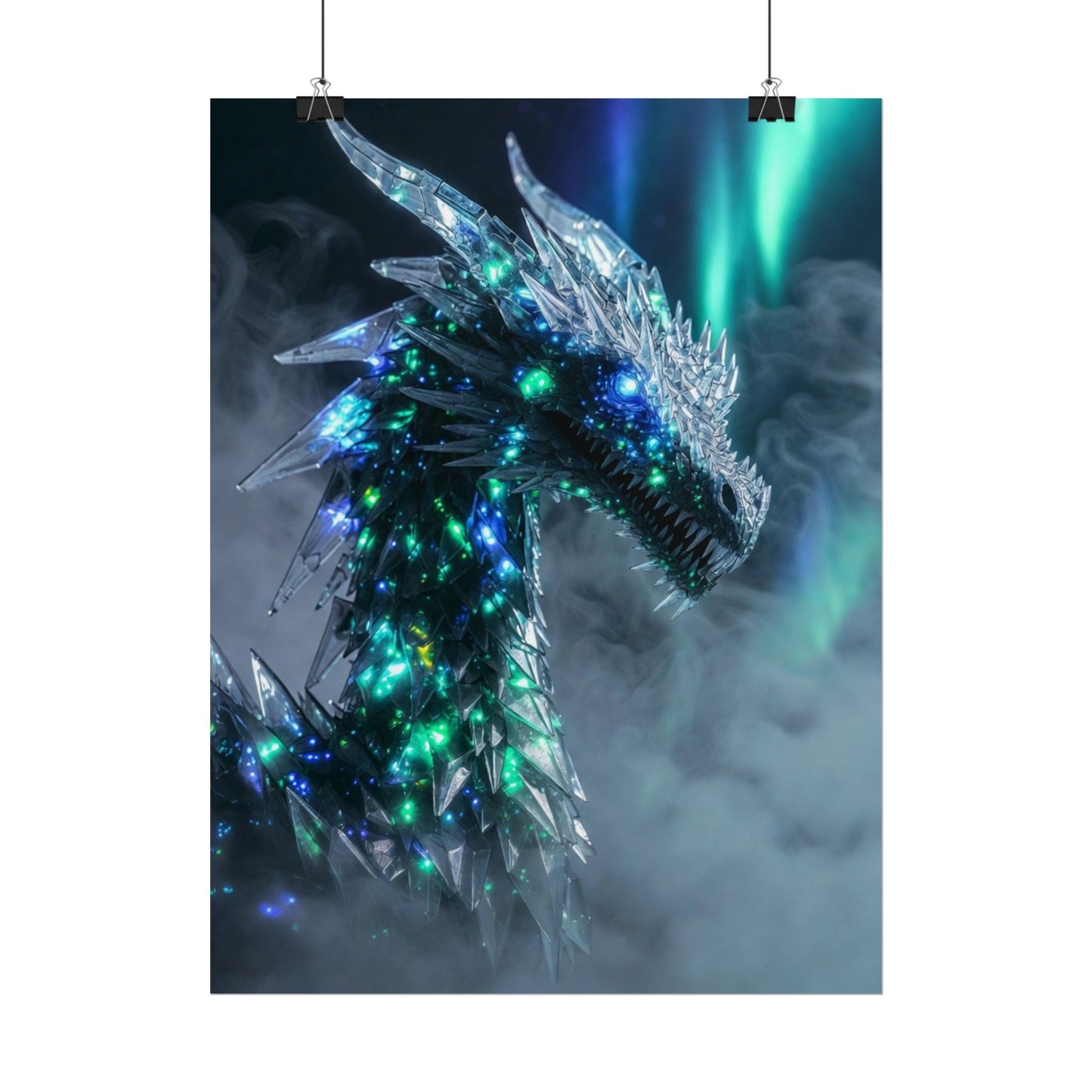 Crystal Dragon Poster – Fantasy Wall Art Rolled Print