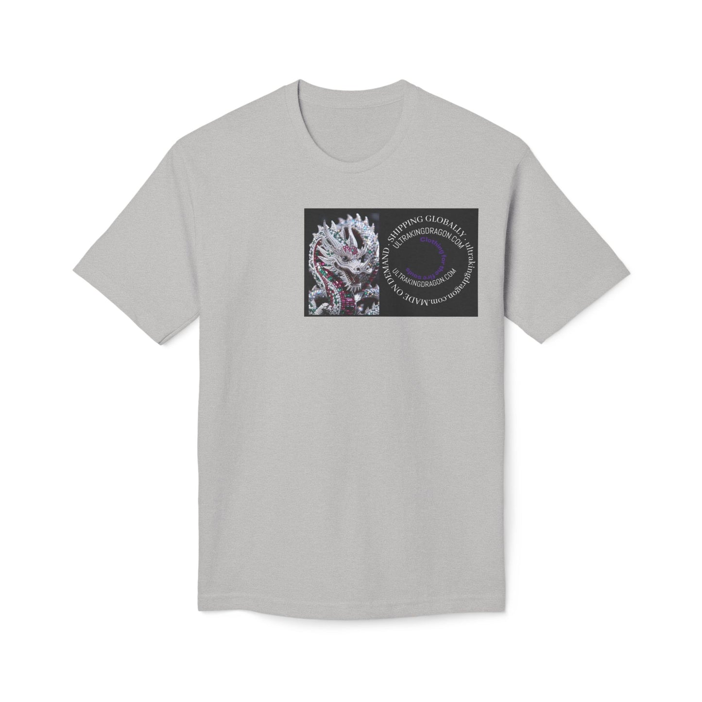 Dragon Heart T-Shirt — Floral Dragon Illustration with Circular Text