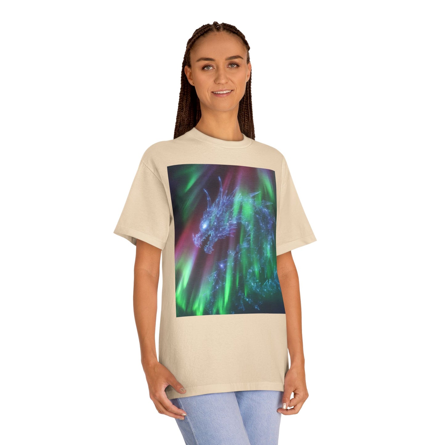 Aurora DRAGON Tee — Northern Lights Fantasy Graphic T-Shirt