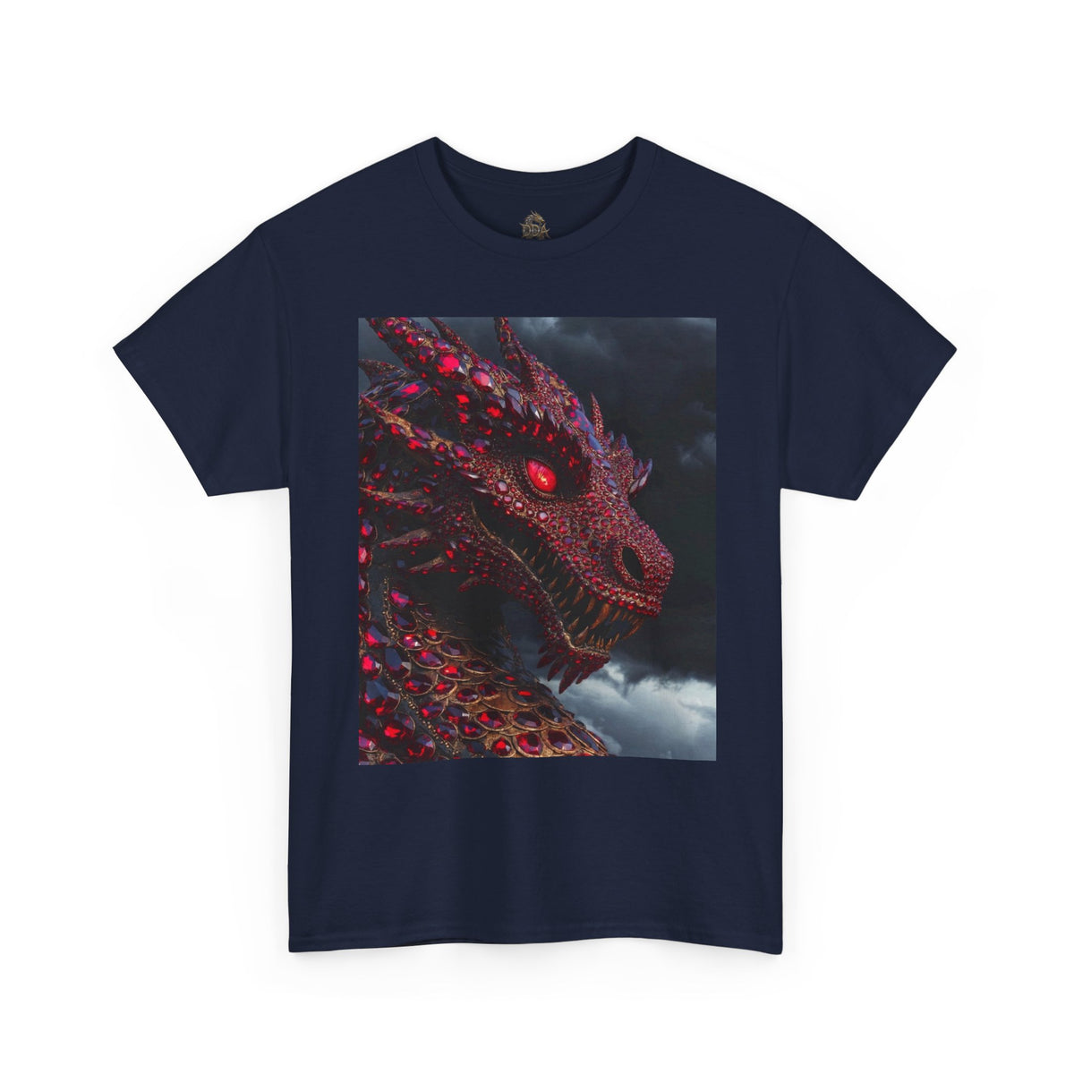A Dragon Portrait T-Shirt — Fiery Red Fantasy Dragon Graphic Tee