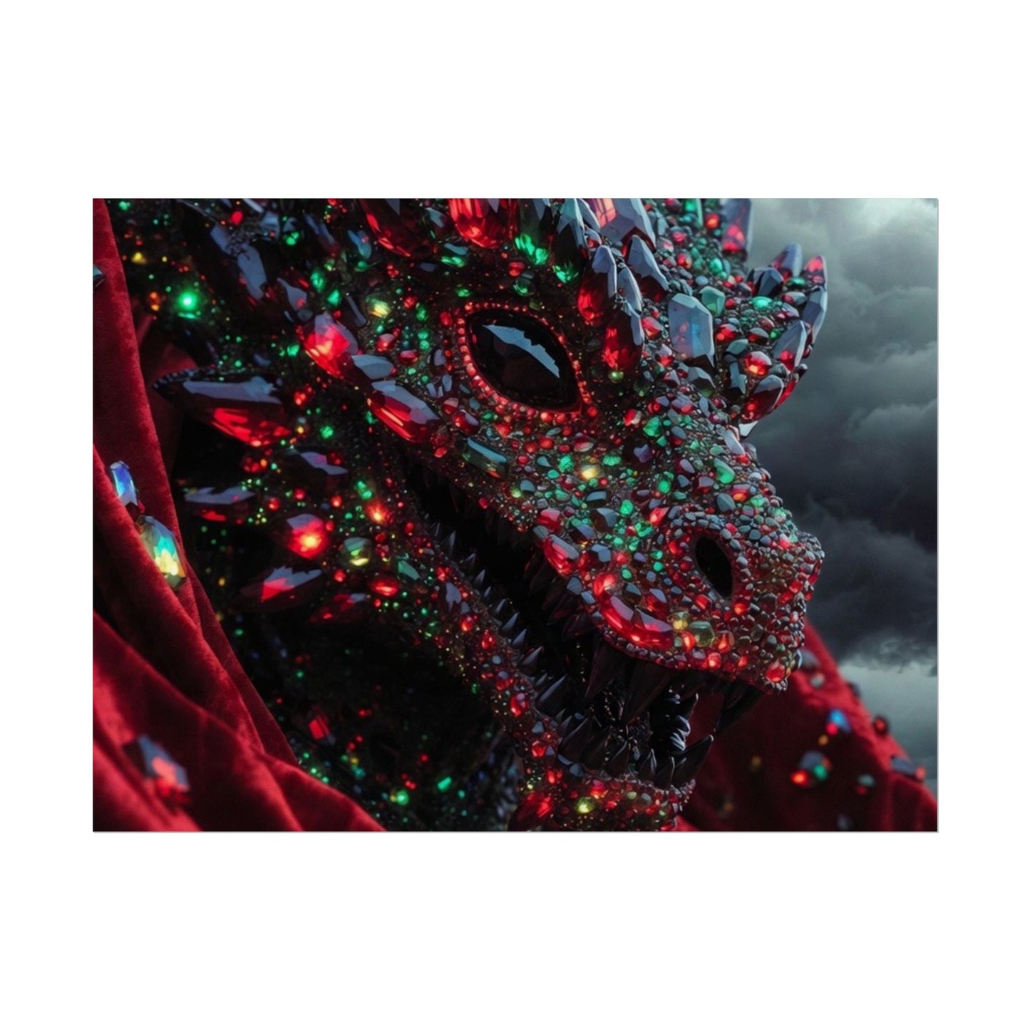 Rolled Poster — Jewel-Encrusted Dragon Art Print