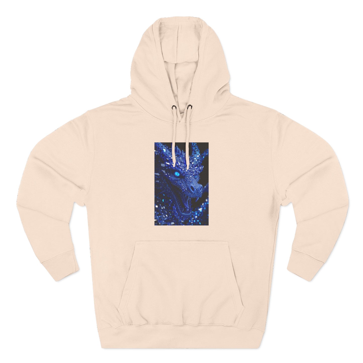 Galaxy Dragon Hoodie — Blue Nebula Three-Panel Graphic Fleece