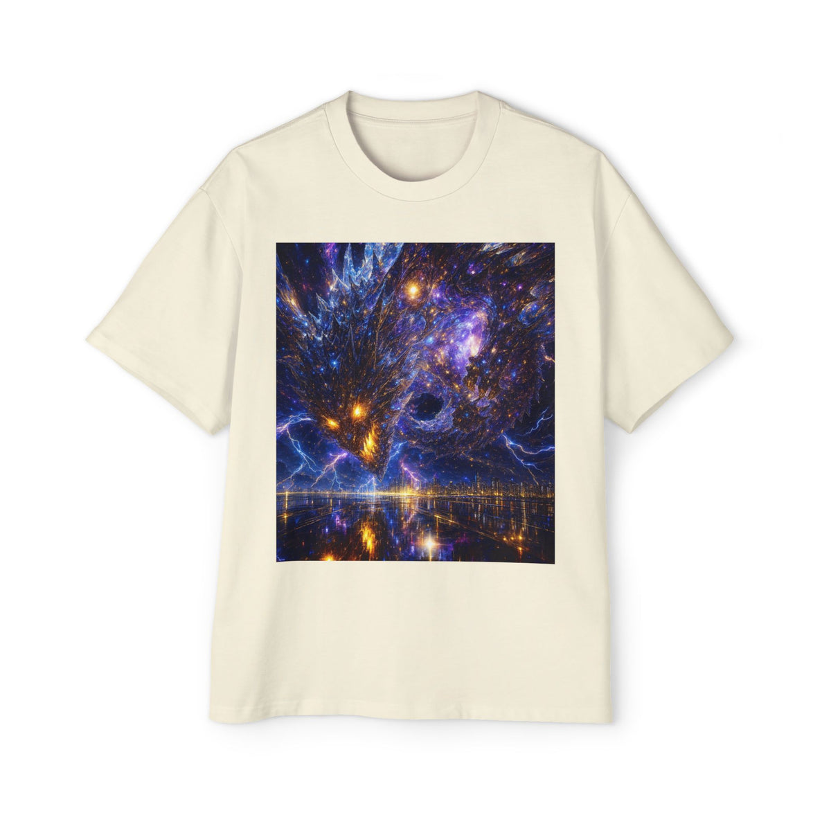 A Men's Oversized Cosmic Art Tee - Unique Space Graphic T-Shirt for Casual Wear, Sci-Fi Lovers, Gift for Birthdays, Festivals, Art Enthusiasts