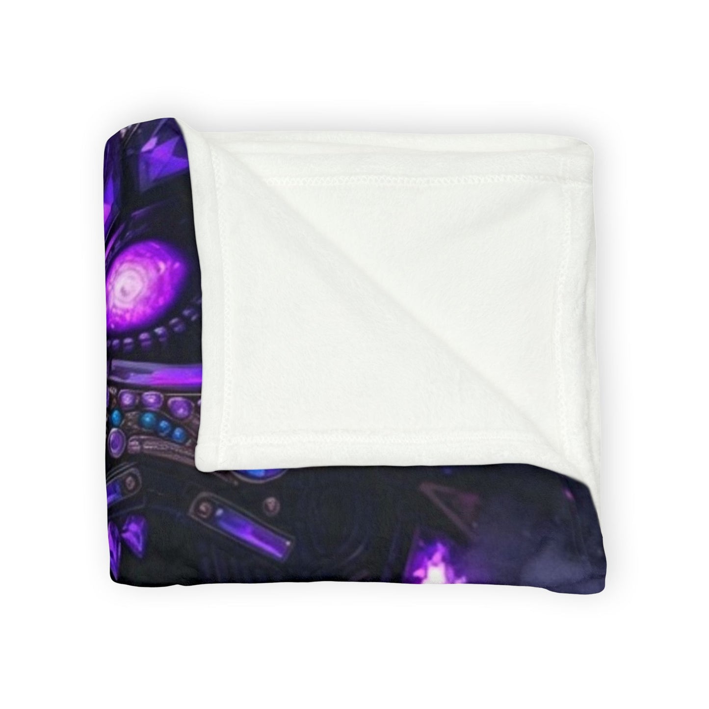 Mystic Dragon Plush Blanket — Purple Gem Dragon Fantasy Throw