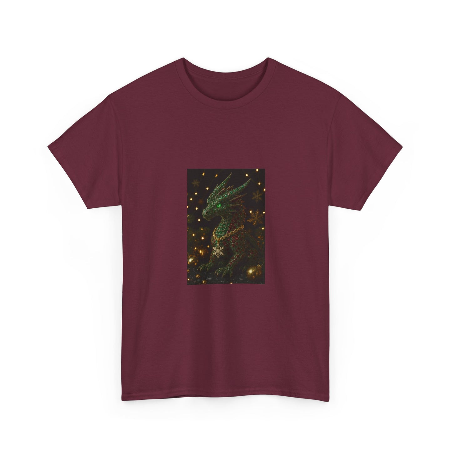 Christmas Dragon Constellation T-Shirt — Mystical Green Dragon & Starry Night Tee