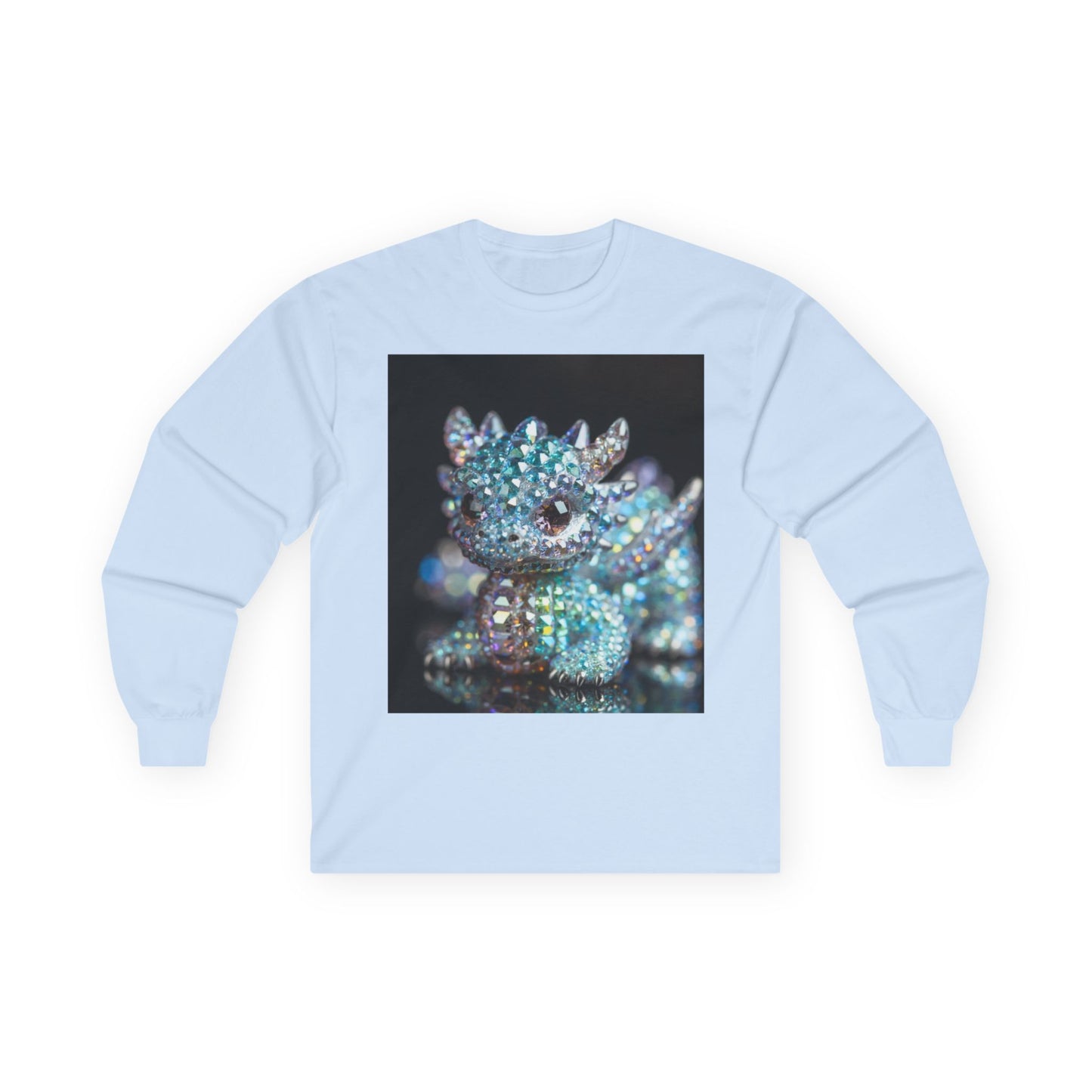 Crystal Bejeweled Dragon Long Sleeve Tee