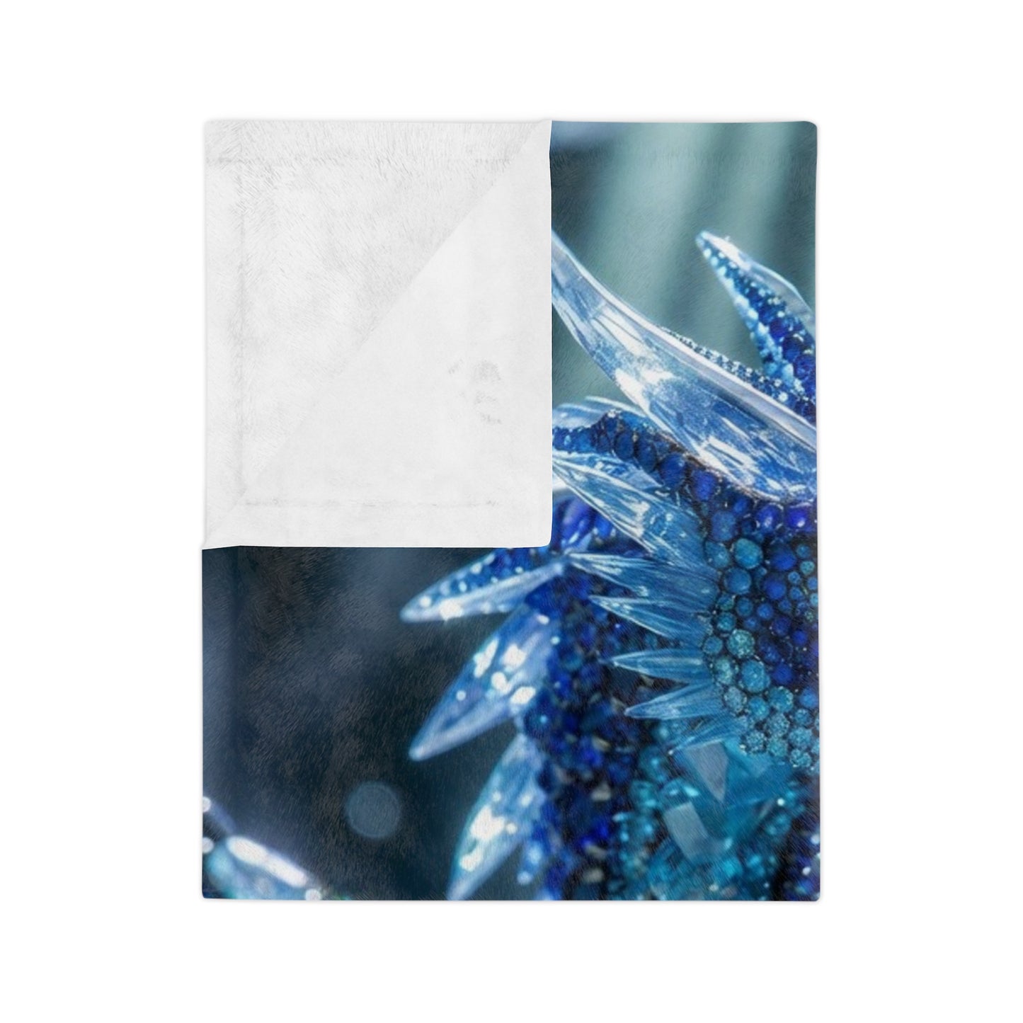 Blue Crystal Dragon Velveteen Blanket