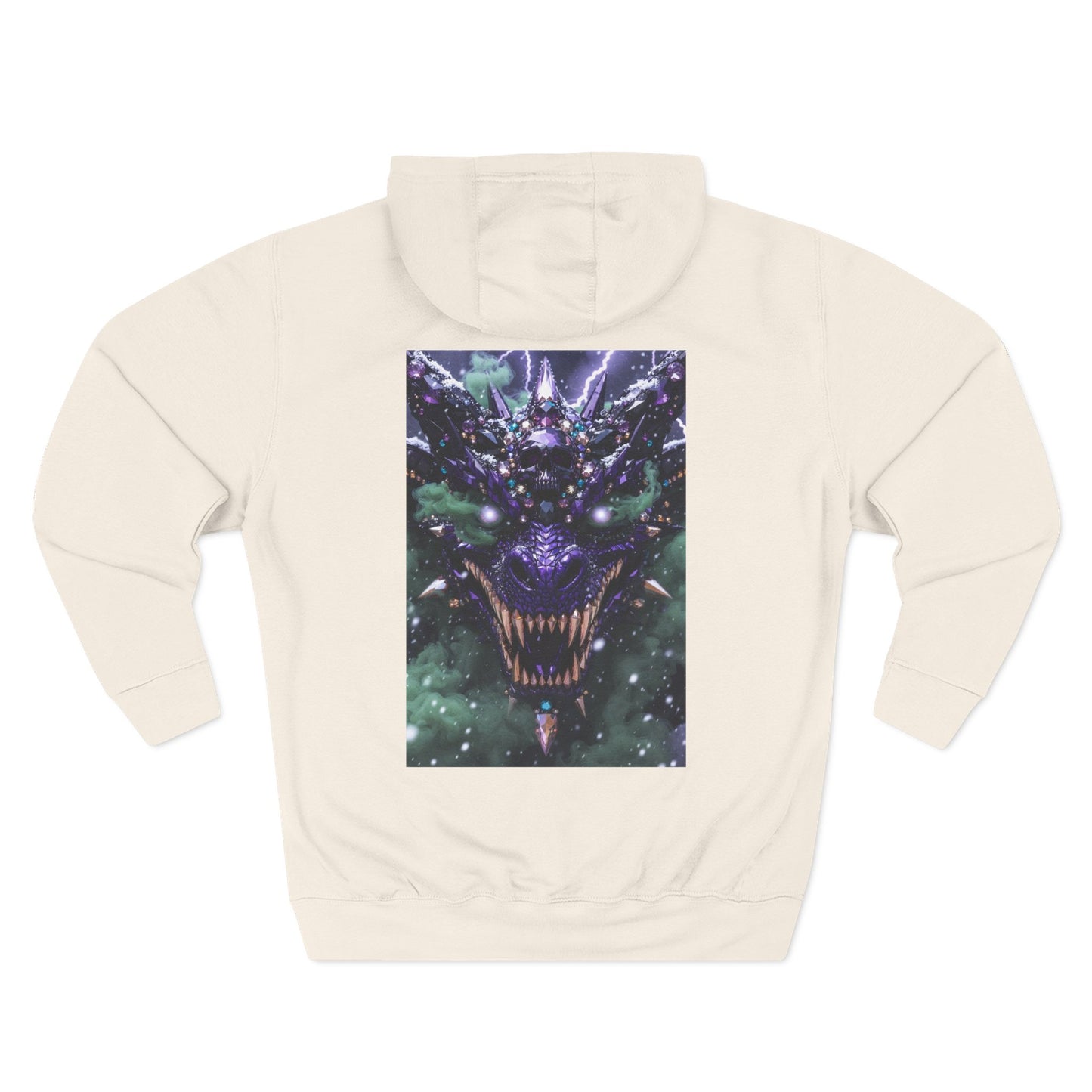 A Mystic Cosmic 🐉 Hoodie — Astral Galaxy Cat Chest Print Fleece Hoodie