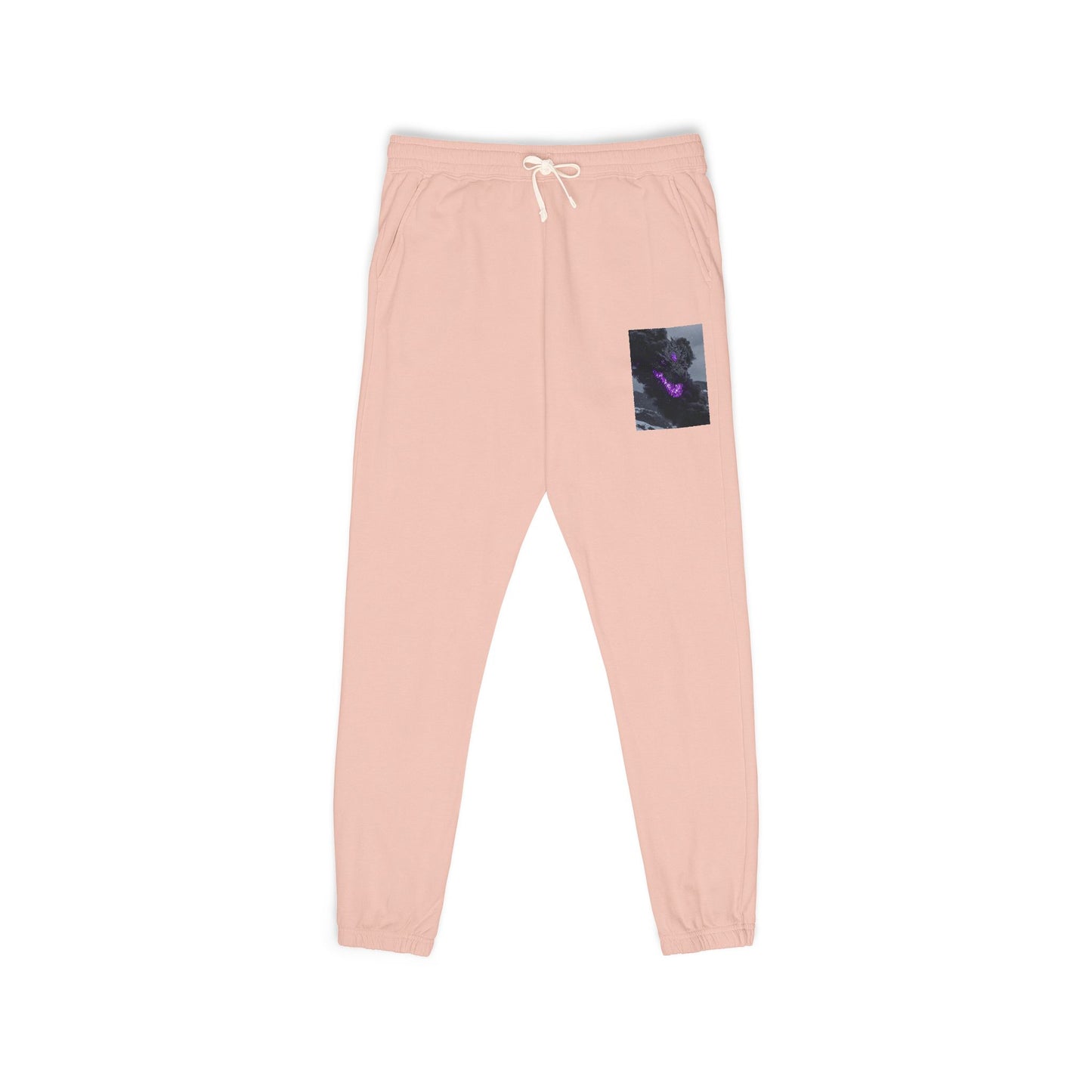 Ember Galaxy Sweatpants — Garment-Dyed Fleece Joggers with Pocket Art