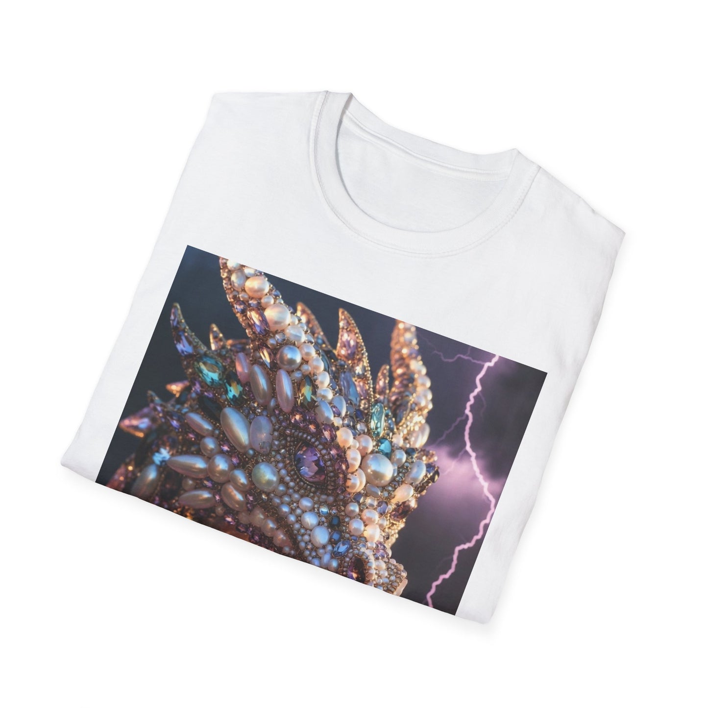 Dragon Gem Art T-Shirt — Fantasy Lightning Dragon Graphic Tee