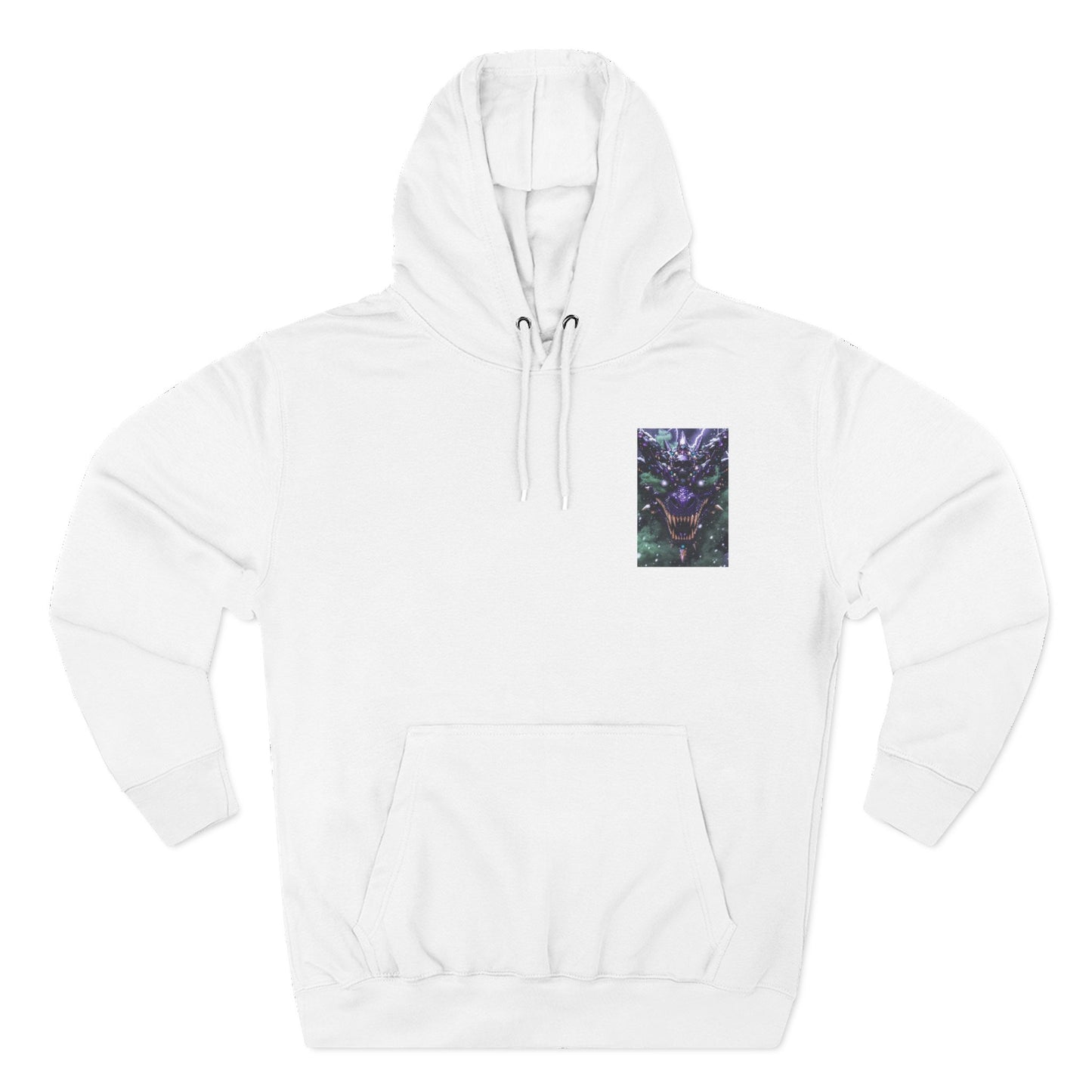A Mystic Cosmic 🐉 Hoodie — Astral Galaxy Cat Chest Print Fleece Hoodie