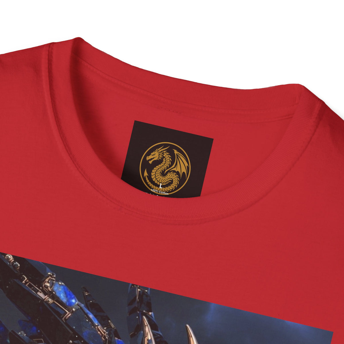 Blue Crystal Dragon T-Shirt — Mythical Fantasy Dragon Tee