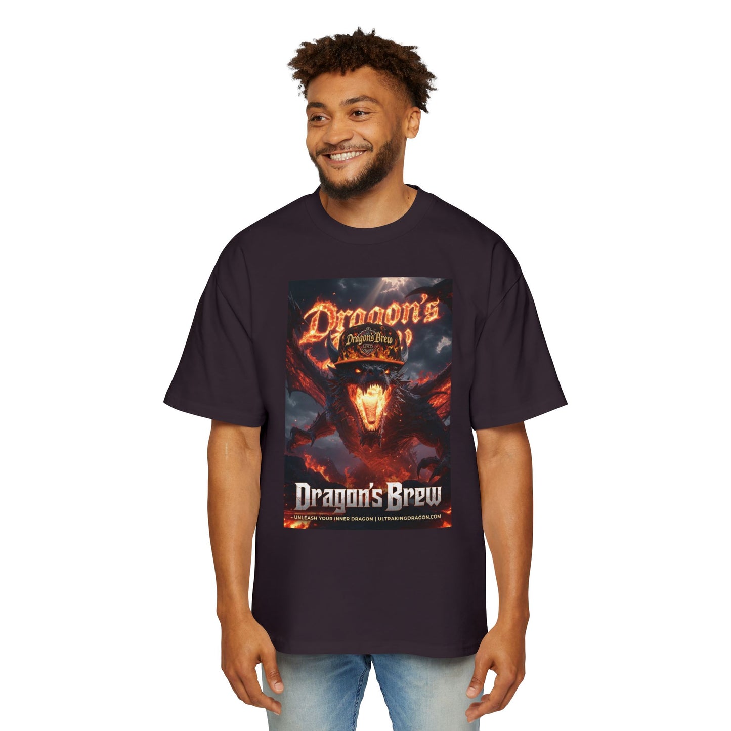 Dragon's Brew Graphic Tee — Fiery Dragon Beer Poster T-Shirt