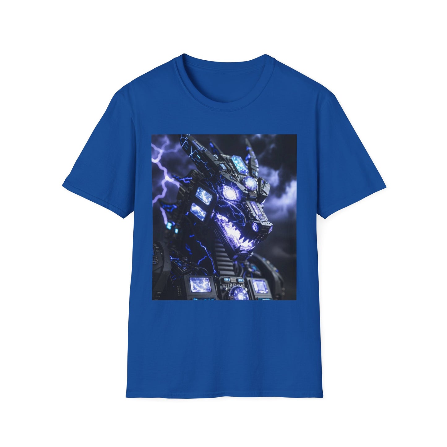 Dragon Mech Lightning T-Shirt — Cyber Dragon Graphic Tee