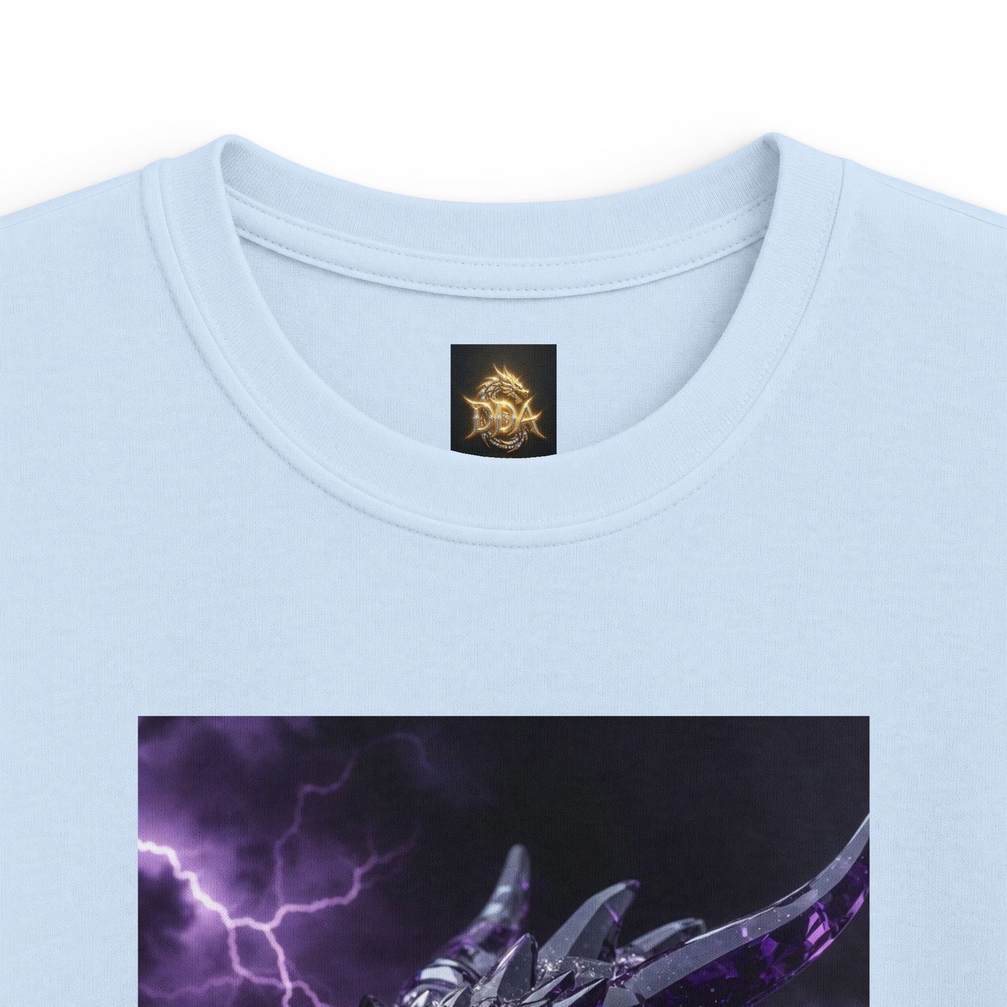 Kids Dragon Tee — Purple Lightning Dragon Graphic T-Shirt for Boys & Girls