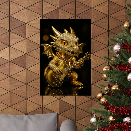 Fantasy Dragon & Genie Matte Vertical Poster - Unique Wall Art for Home Decor