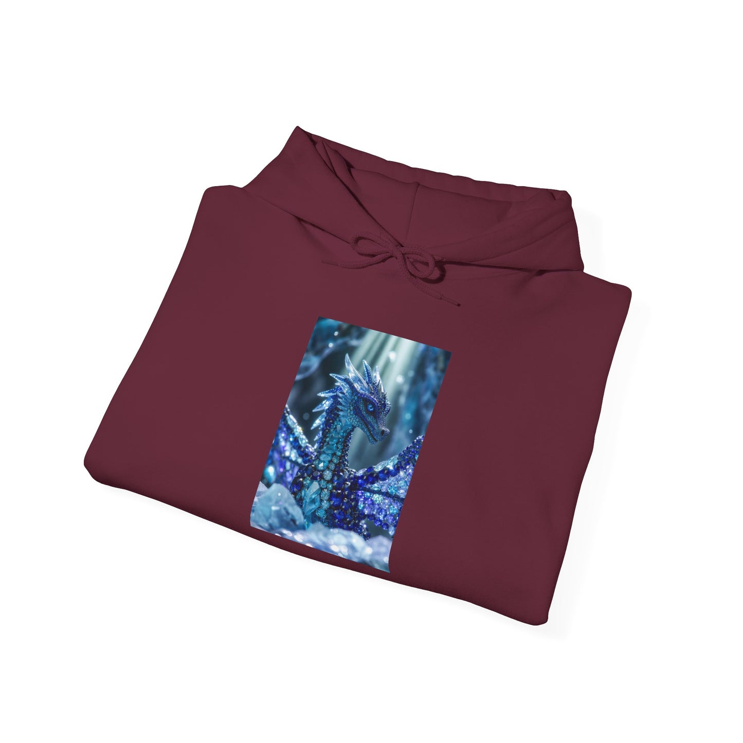 Blue Forest Dragon Hoodie — Mystic Night Scene Sweatshirt