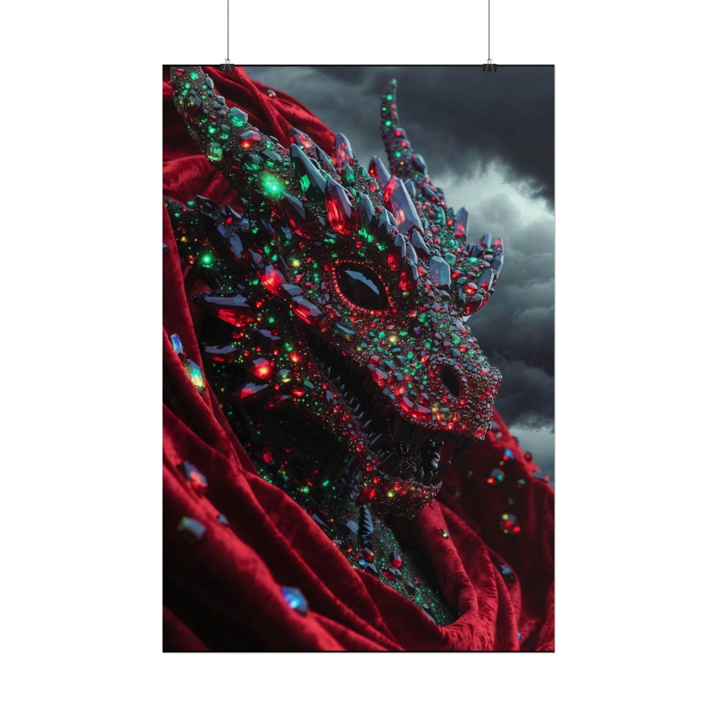 Rolled Poster — Jewel-Encrusted Dragon Art Print