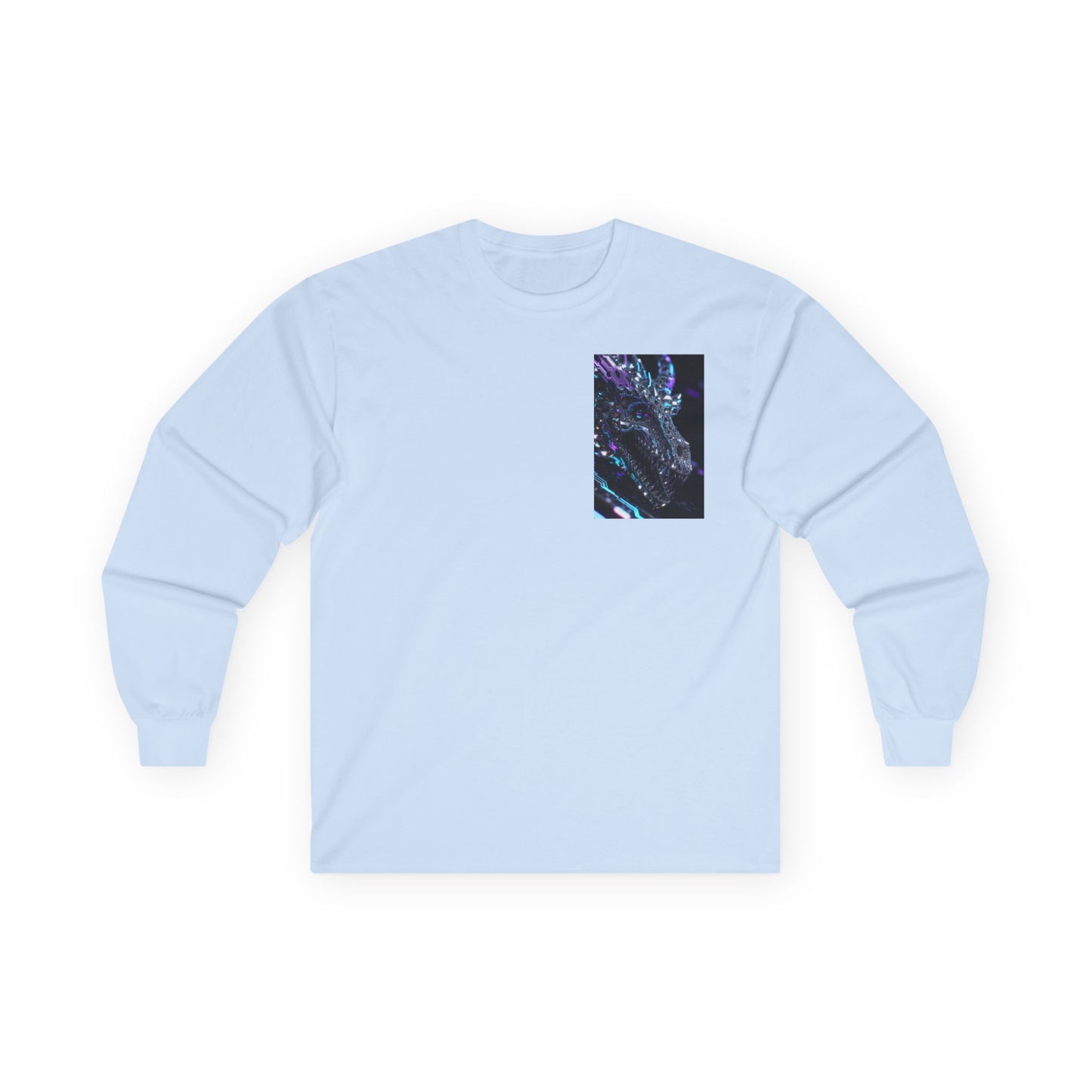 Galaxy Dragon Chest Print Long Sleeve Tee