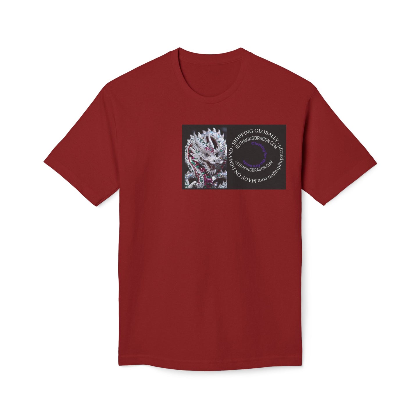 Dragon Heart T-Shirt — Floral Dragon Illustration with Circular Text