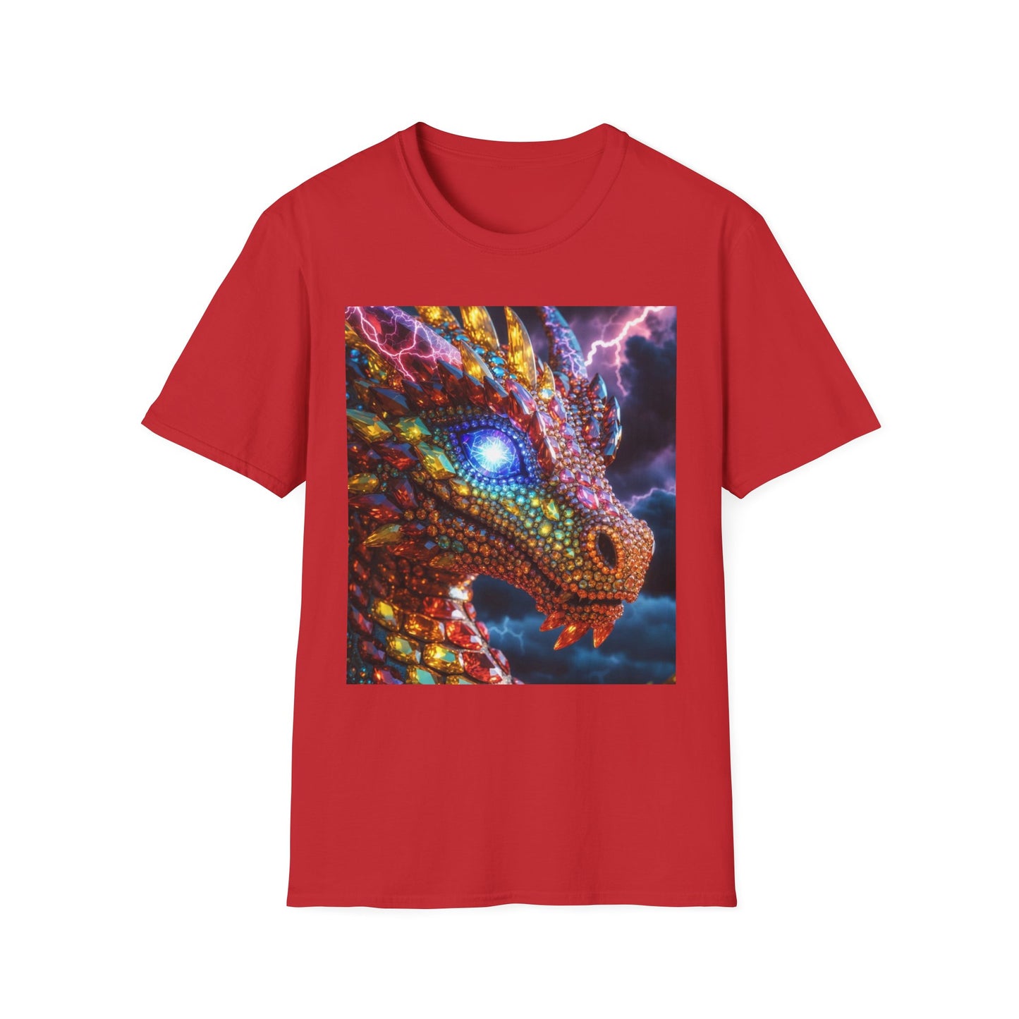 Dragon Head T-Shirt — Colorful Lightning Fantasy Graphic Tee