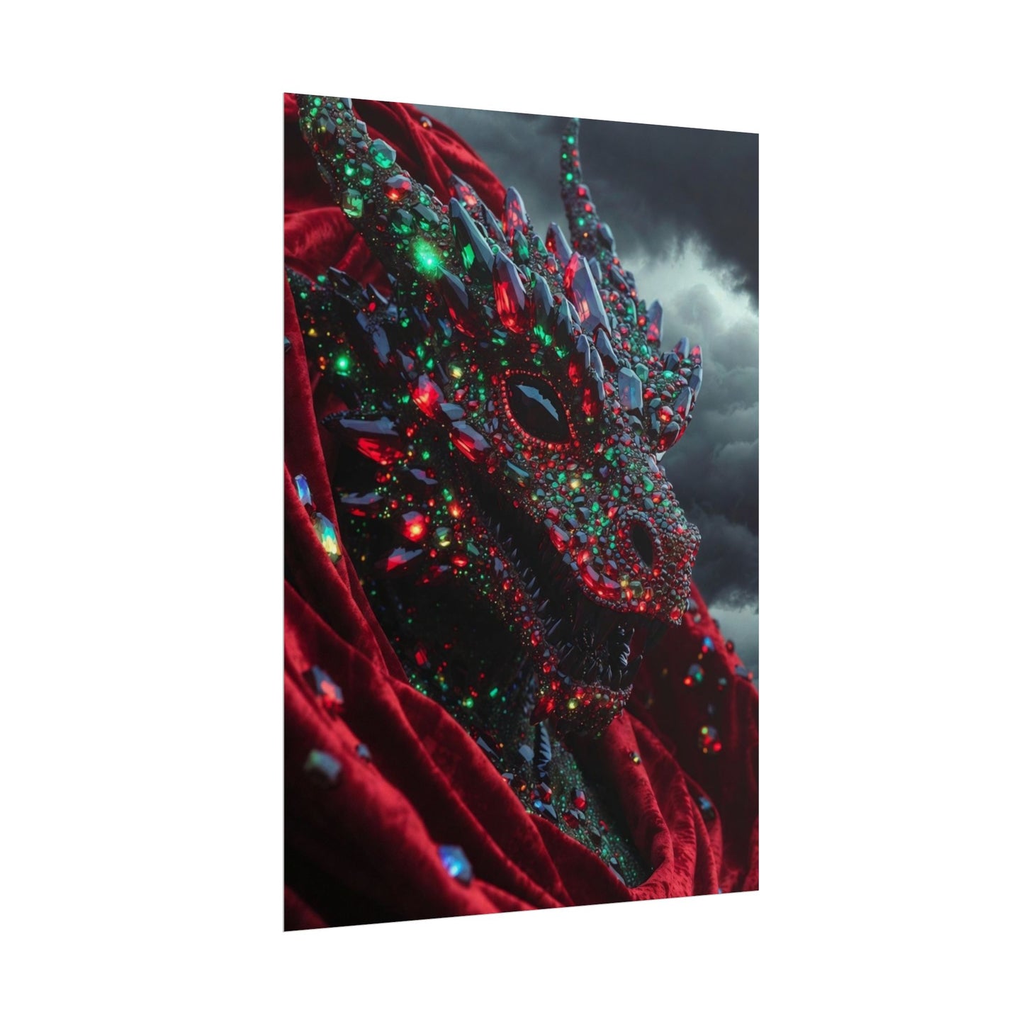 Rolled Poster — Jewel-Encrusted Dragon Art Print