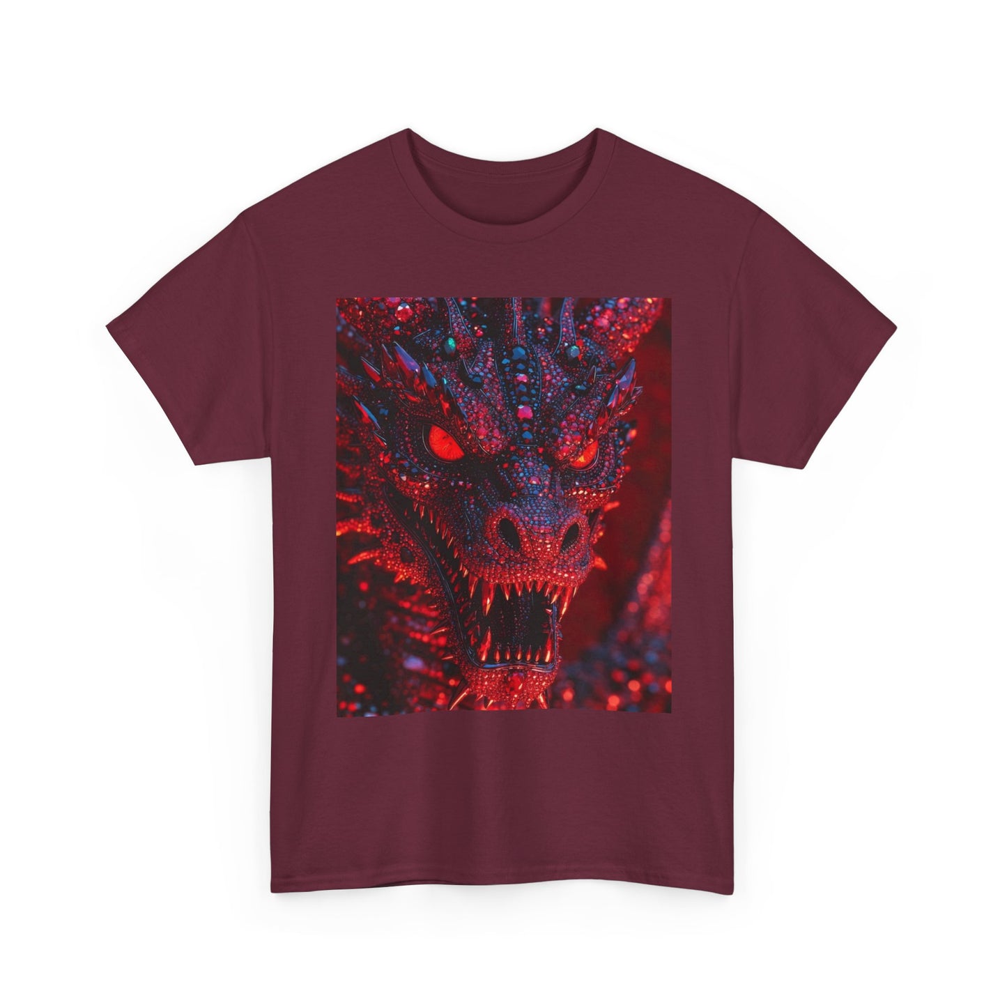 Dragon Rage Graphic Tee — Red Demon Dragon Face T-Shirt
