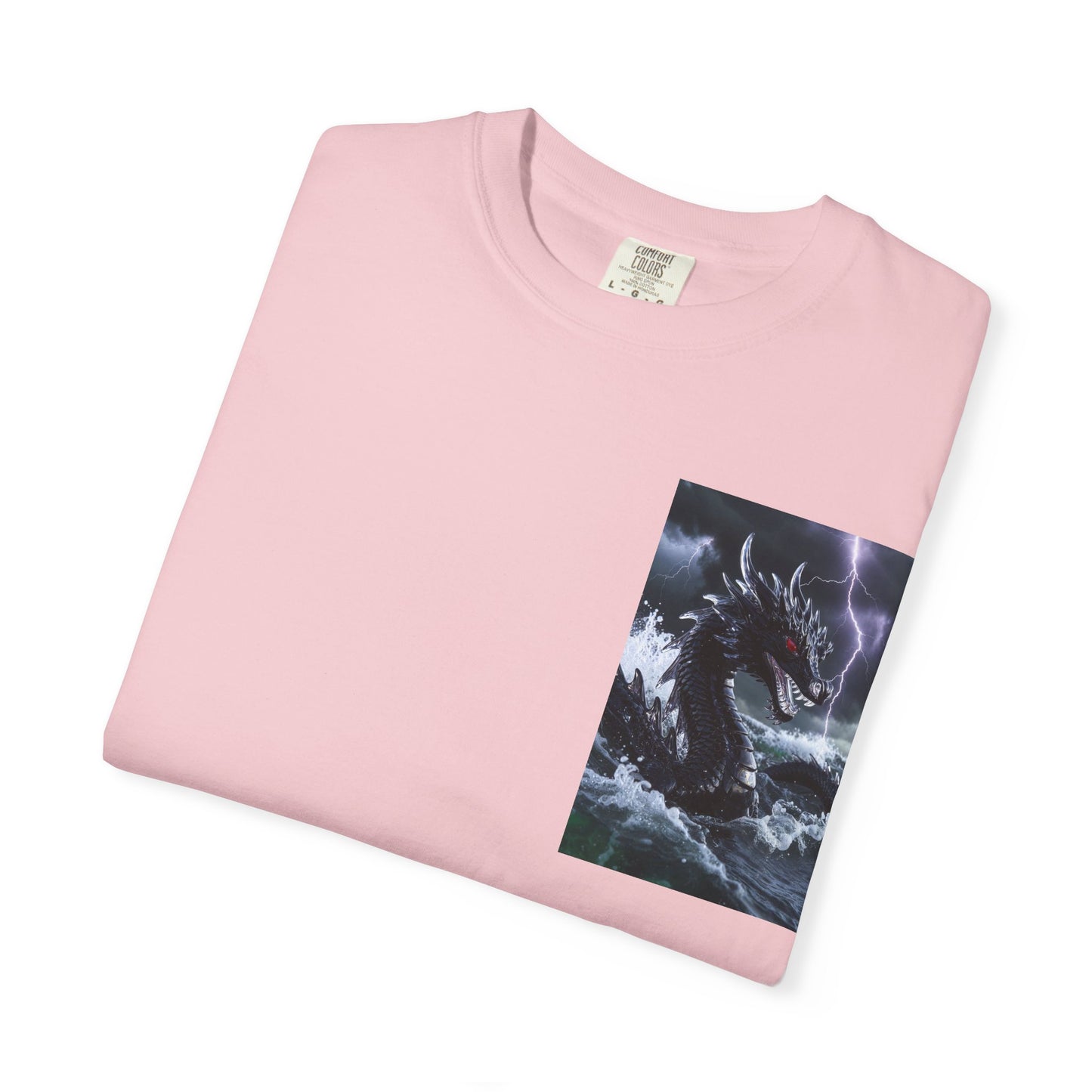 A Dragon Storm Graphic T-Shirt — Dark Fantasy Chest Print