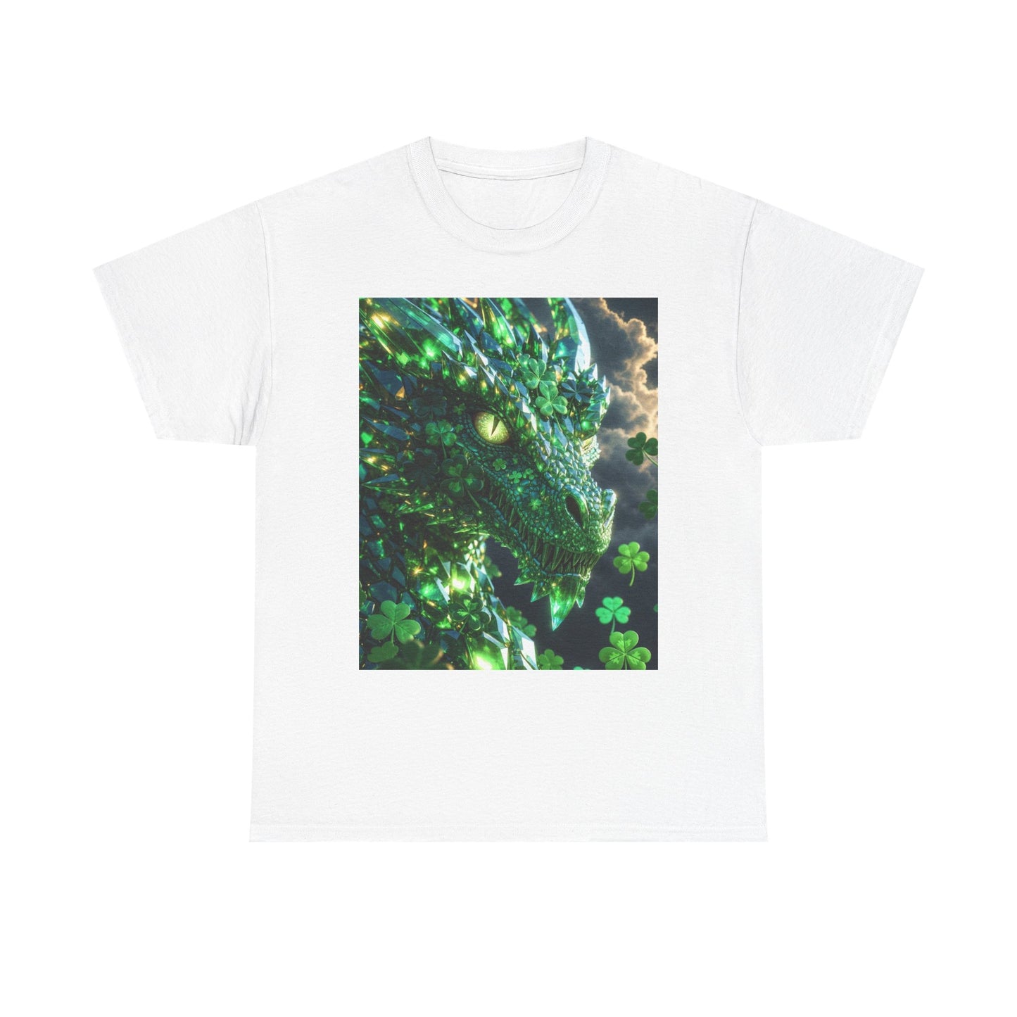 St. Patrick’s Day Green Dragon T-Shirt — Lucky Shamrock Fantasy Tee