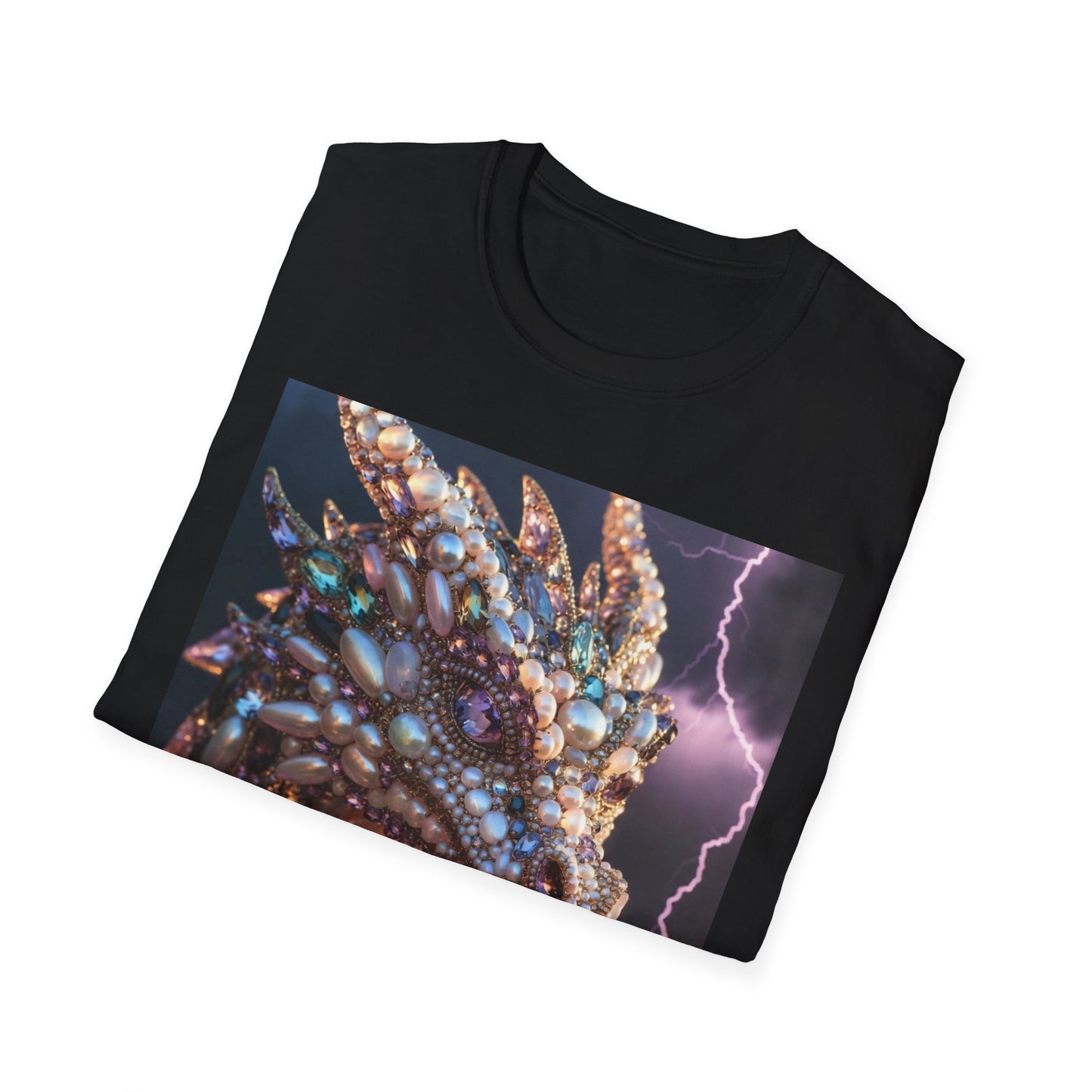 Dragon Gem Art T-Shirt — Fantasy Lightning Dragon Graphic Tee
