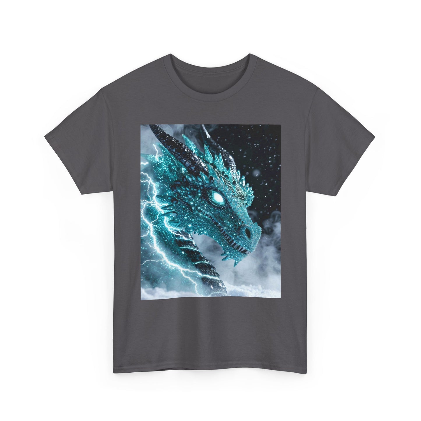 Dragon Storm T-Shirt — Electric Blue Dragon Graphic Tee