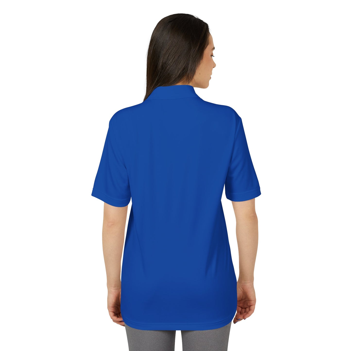 Adidas Performance Polo — Gold Crest Patch Chest Logo