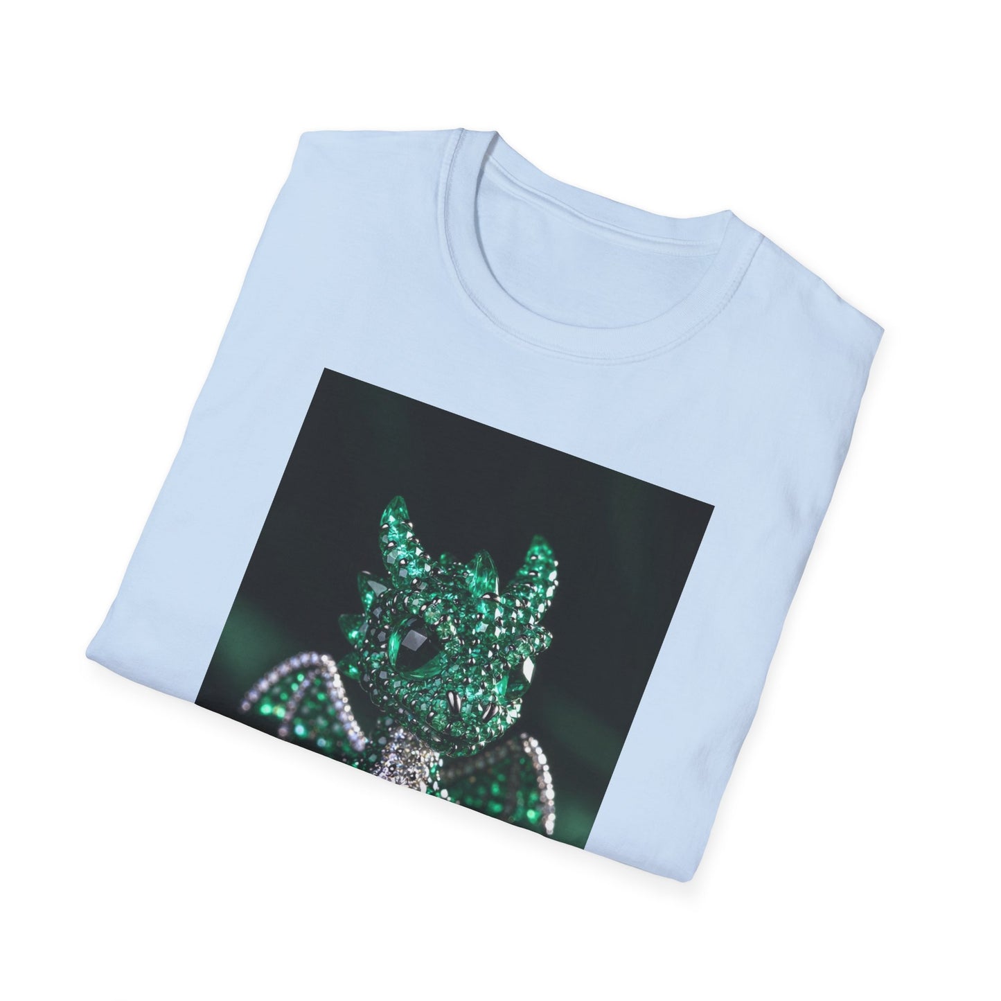 Emerald Storm Dragon T-Shirt — Neon Fantasy Dragon Graphic Tee