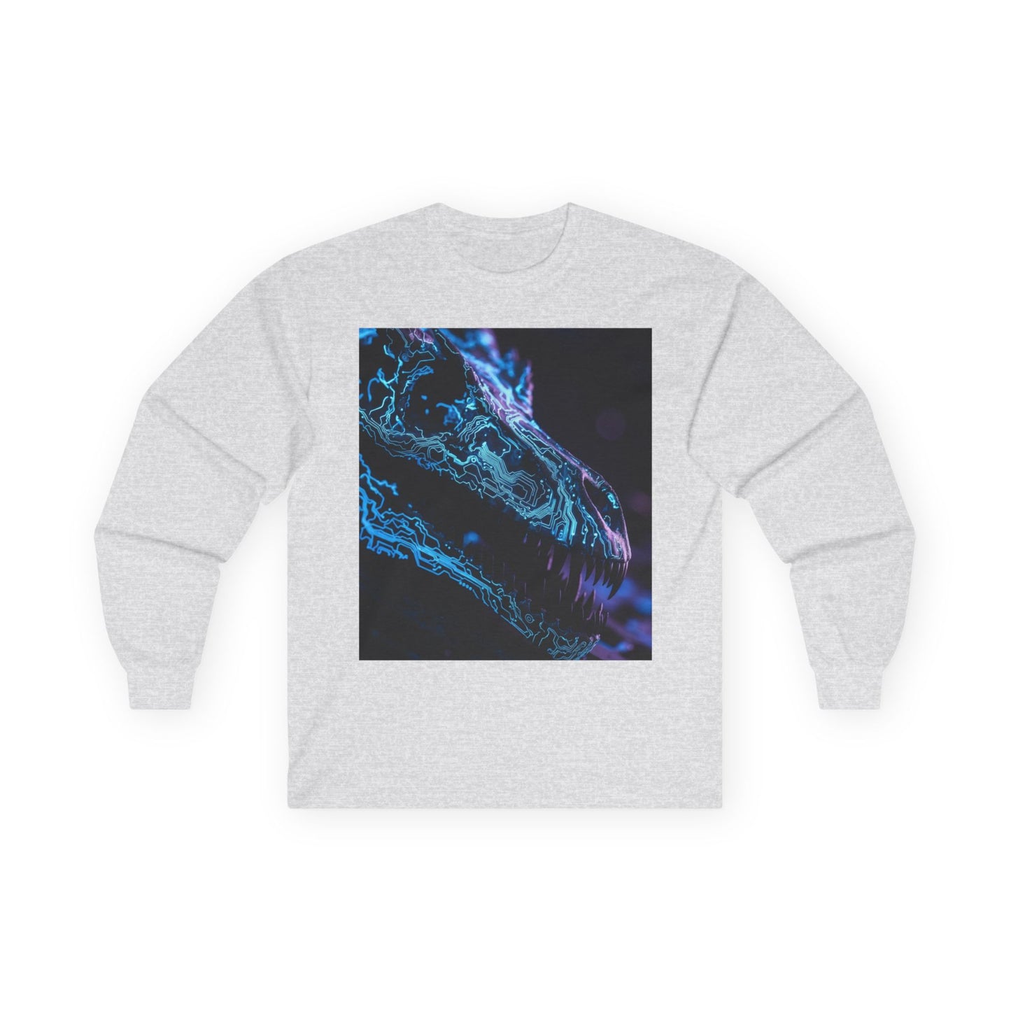 Dragon Neon Long Sleeve Tee — Cyberpunk Draconic Artwork