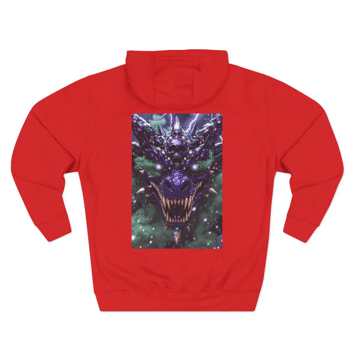 A Mystic Cosmic 🐉 Hoodie — Astral Galaxy Cat Chest Print Fleece Hoodie