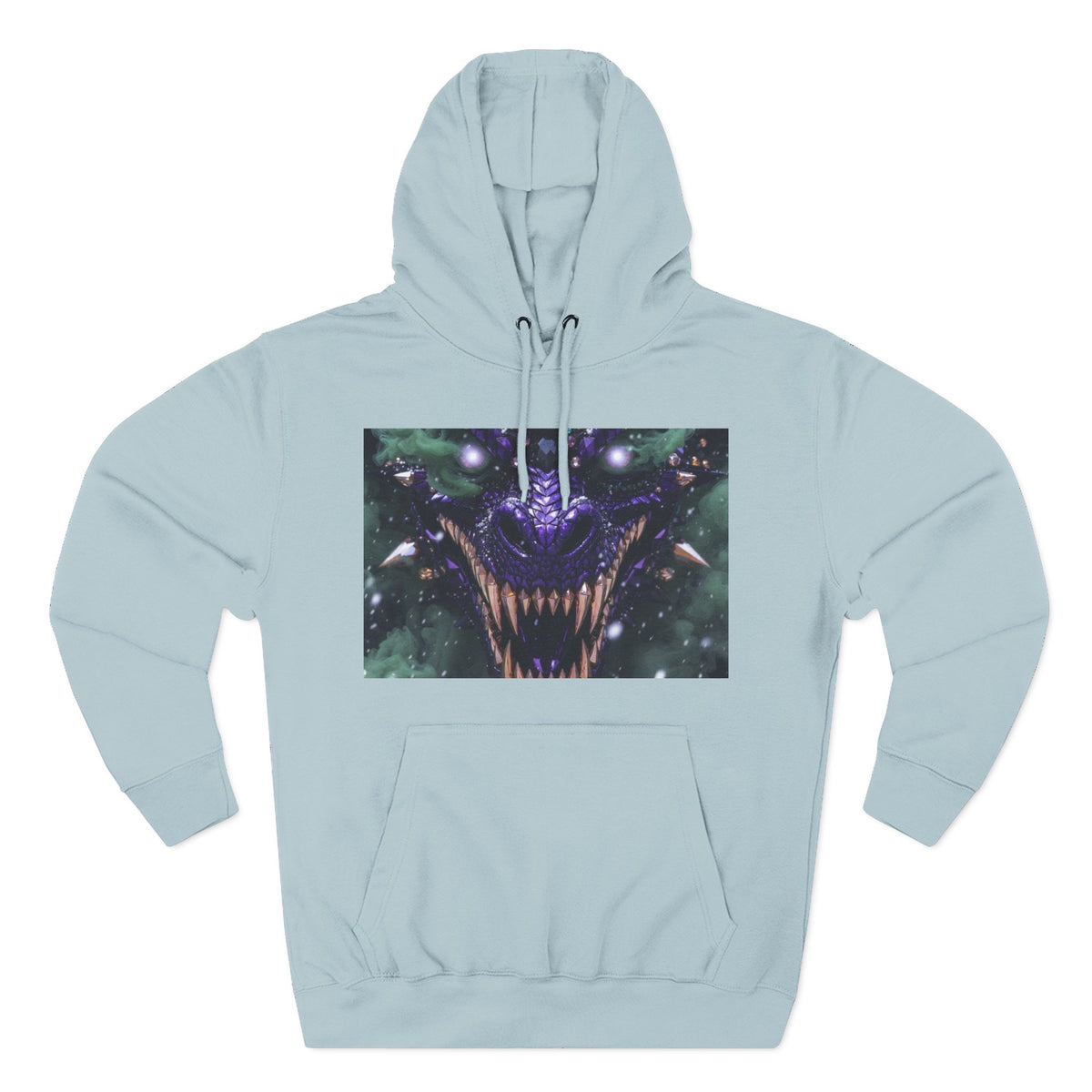 A Mystic Cosmic 🐉 Hoodie — Astral Galaxy Cat Chest Print Fleece Hoodie