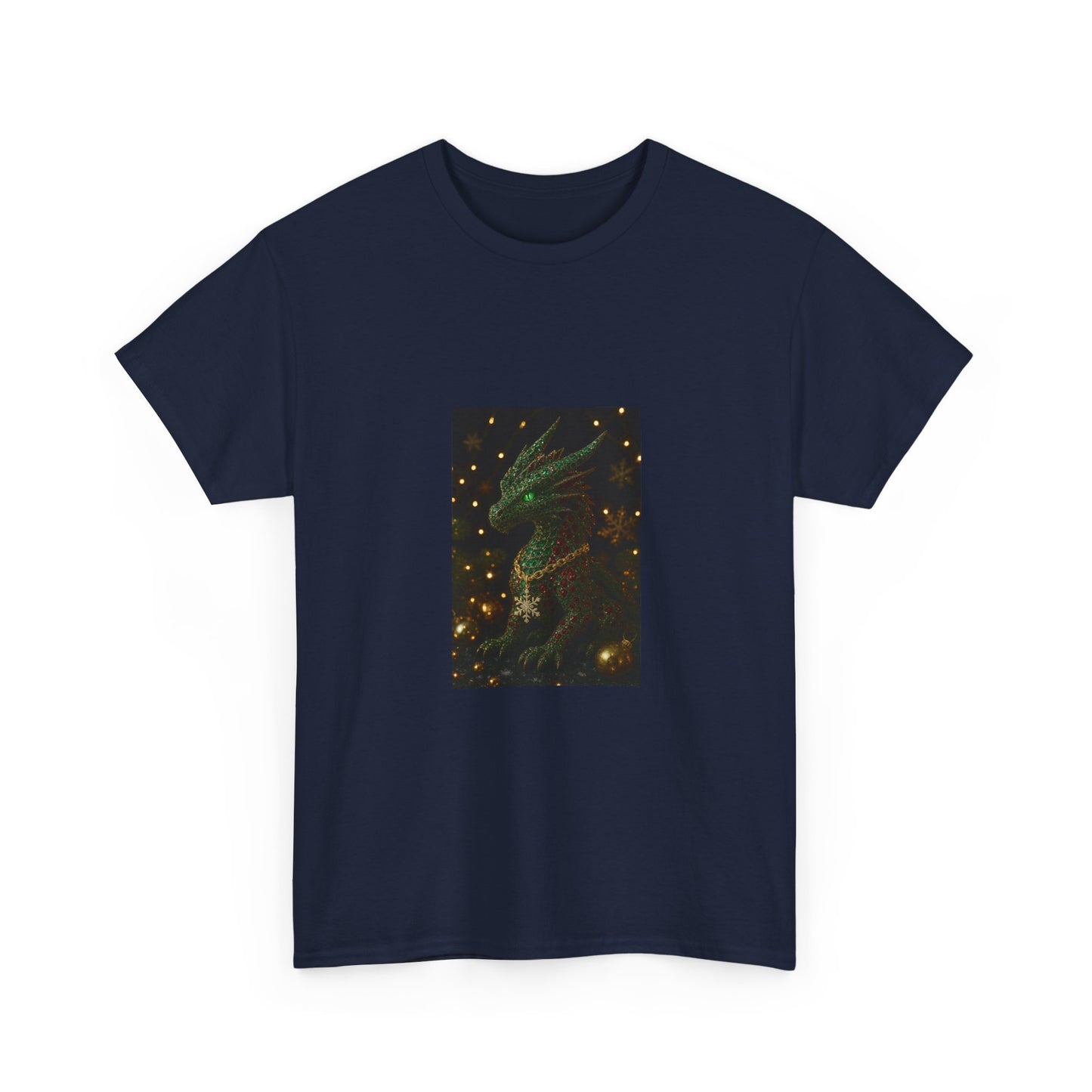 Christmas Dragon Constellation T-Shirt — Mystical Green Dragon & Starry Night Tee