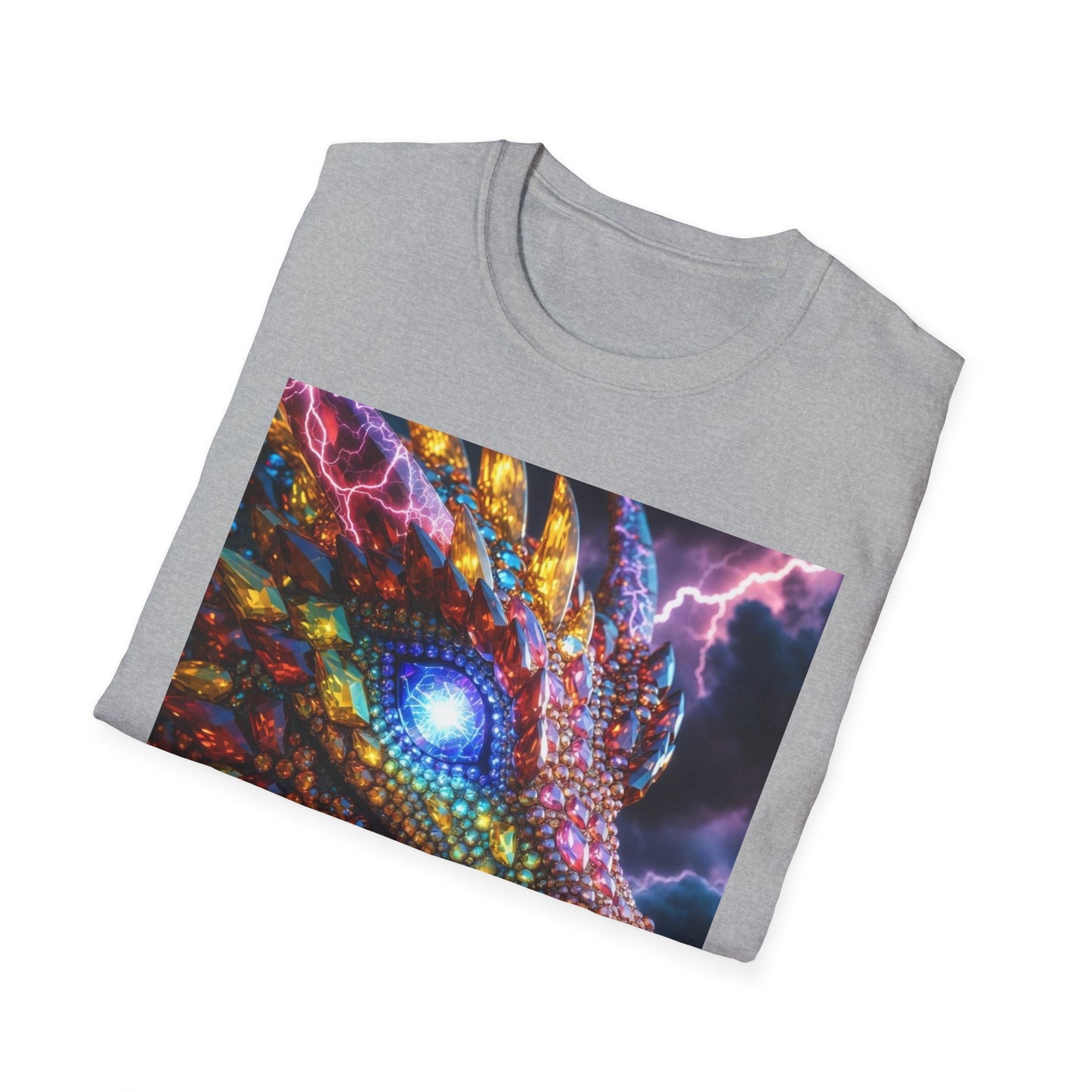 Dragon Head T-Shirt — Colorful Lightning Fantasy Graphic Tee