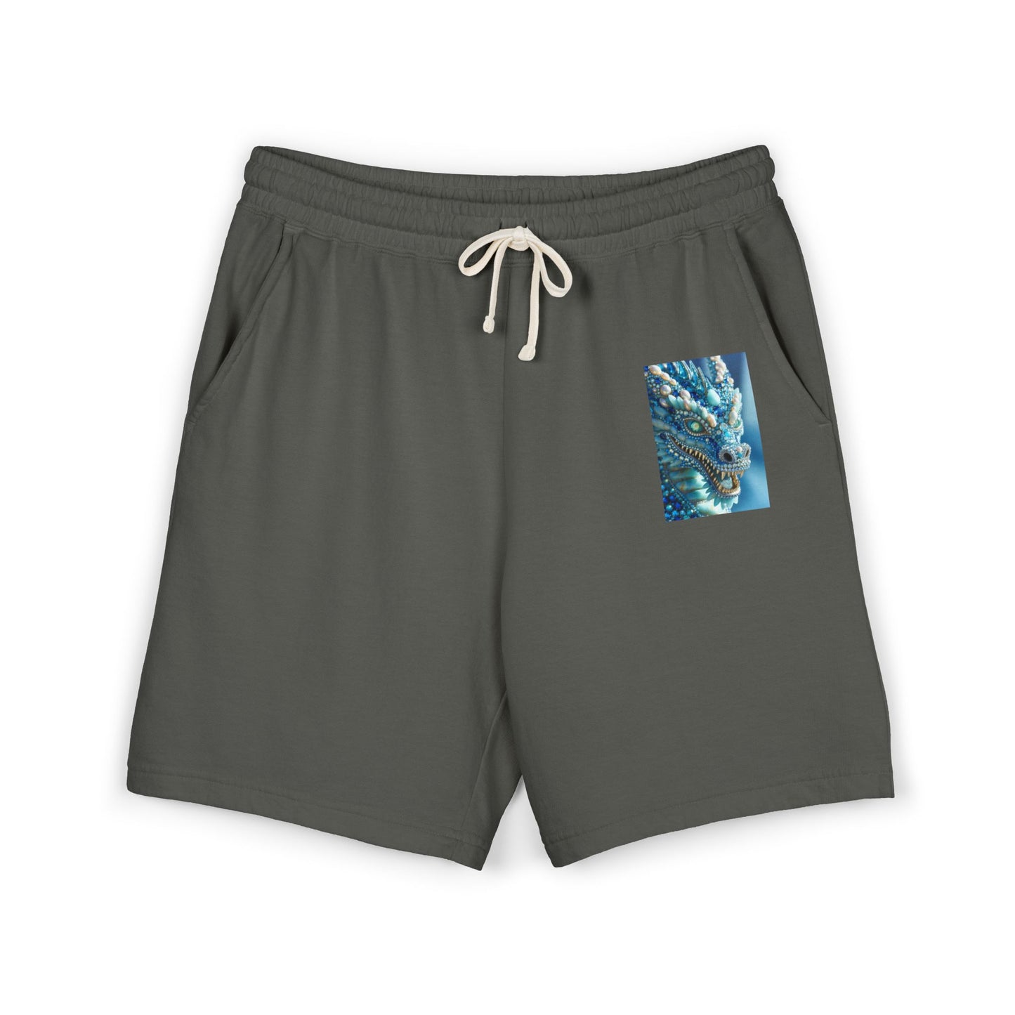 Lightweight Fleece Sweat Shorts — Pocket Sea Breeze Graphic