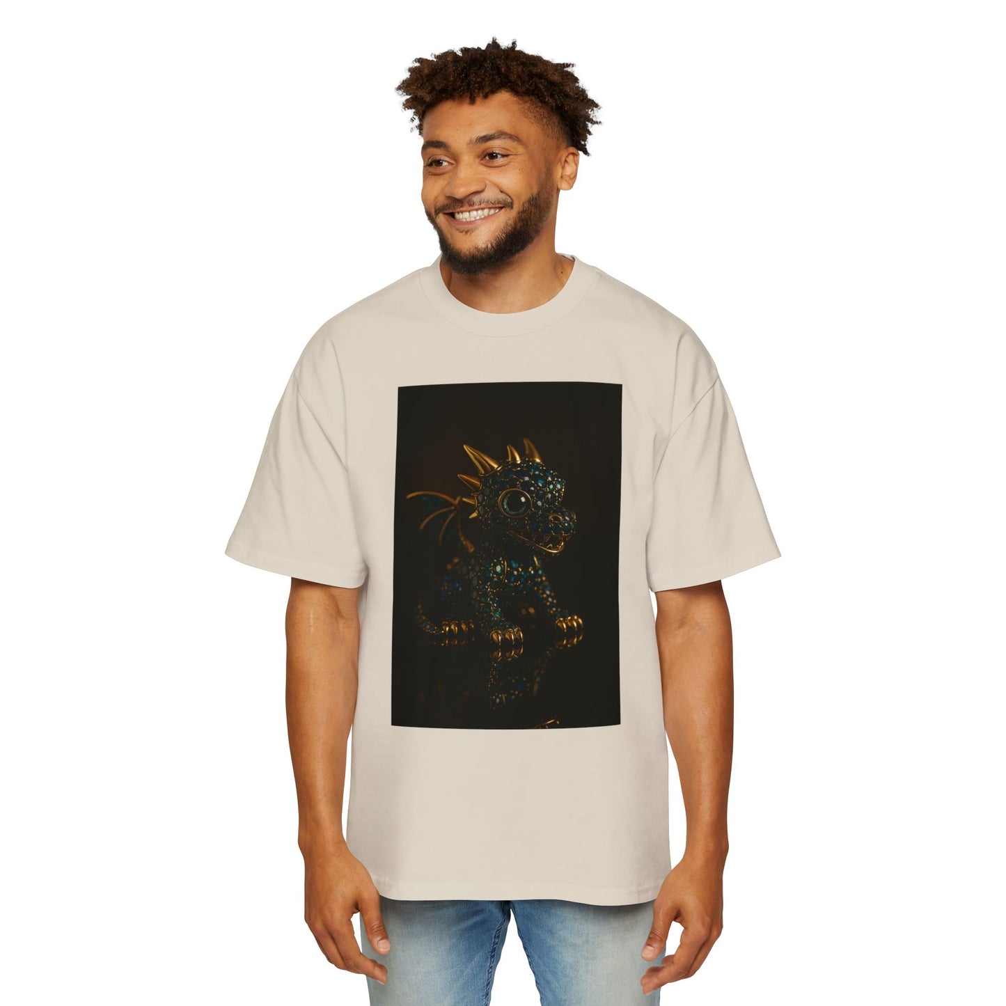 A Dragon Design Oversized Tee, Casual Wear, Graphic Shirt, Gift for Fantasy Lovers, Unique T-Shirt, Perfect for Festivals and Everyday