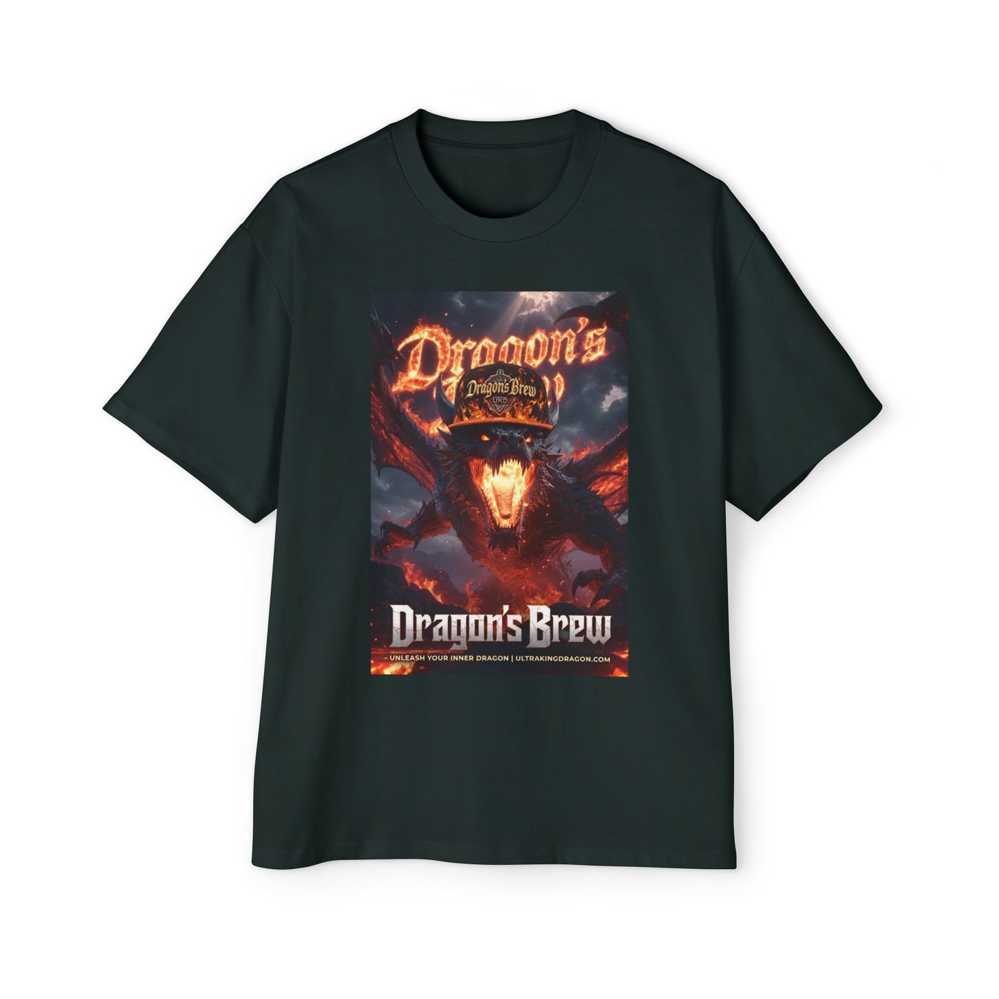 Dragon's Brew Graphic Tee — Fiery Dragon Beer Poster T-Shirt